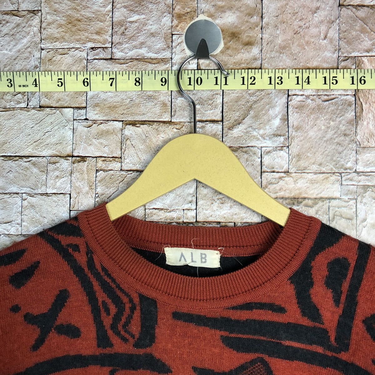 Homespun Knitwear × Japanese Brand × Vintage ALB Orange art vintage Knitwear #A687 Size S / US 4 / IT 40 - 4 Thumbnail