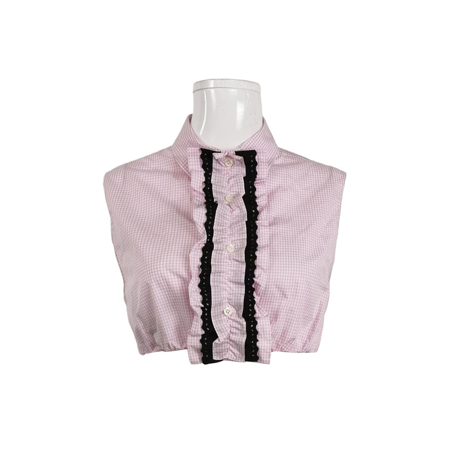 Prada Prada Gingham Ruffle Crop Top Size 40 Size S / US 4 / IT 40 - 1 Thumbnail
