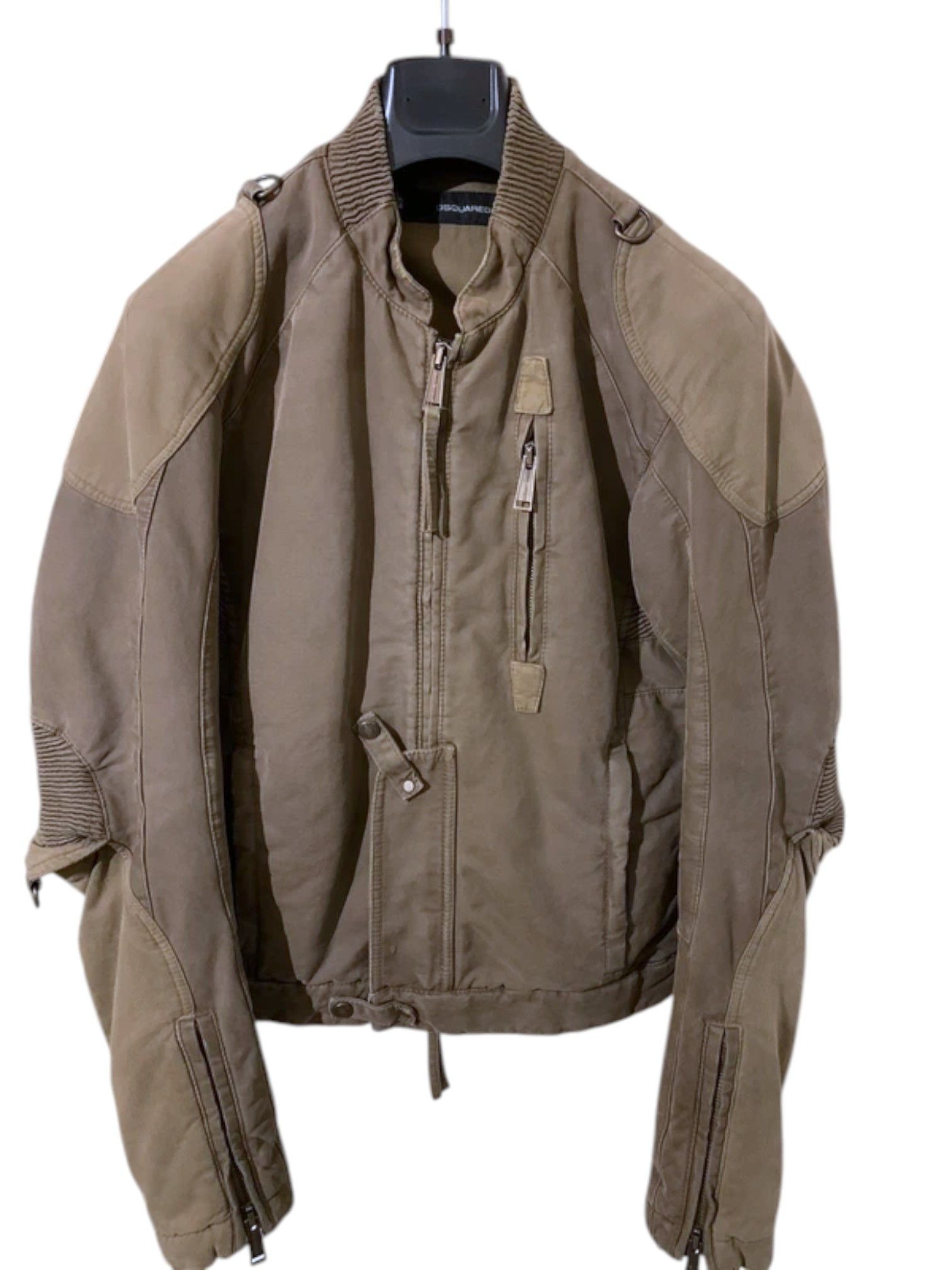 Dsquared2 Dsquared2 Moto Jacket – Ribbed Panels – Zip Detail Size US L / EU 52-54 / 3 - 1 Thumbnail