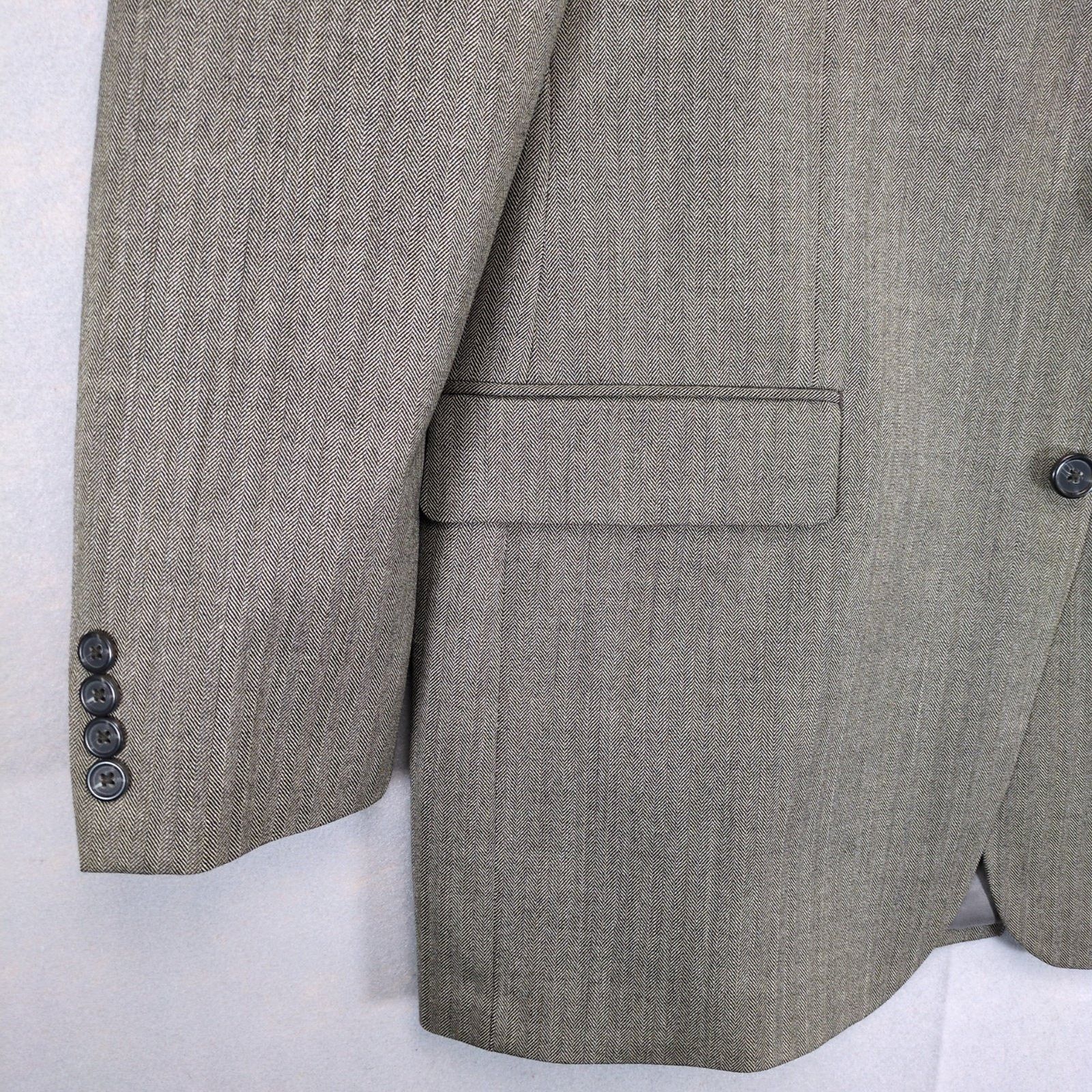 Chaps Chaps Men's 42L Wool Herringbone Blazer Sports Coat Jacket Size 42L - 5 Thumbnail