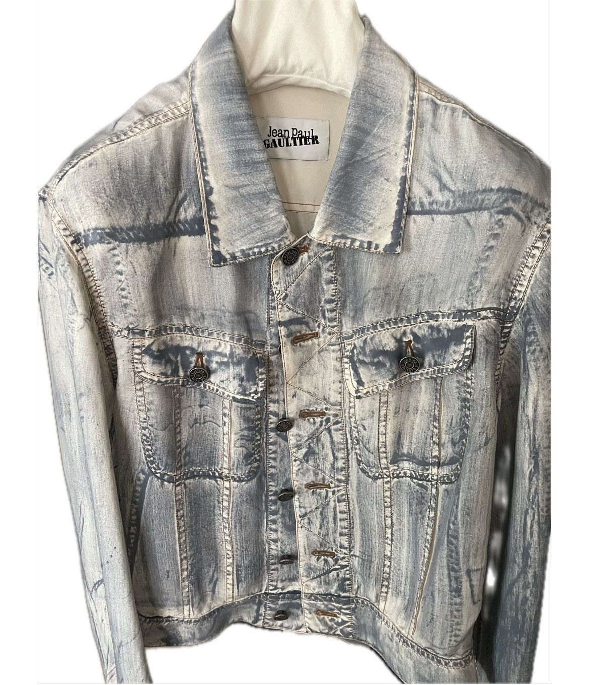 Jean Paul Gaultier Denim effect silk set up Size S / US 4 / IT 40 - 3 Thumbnail