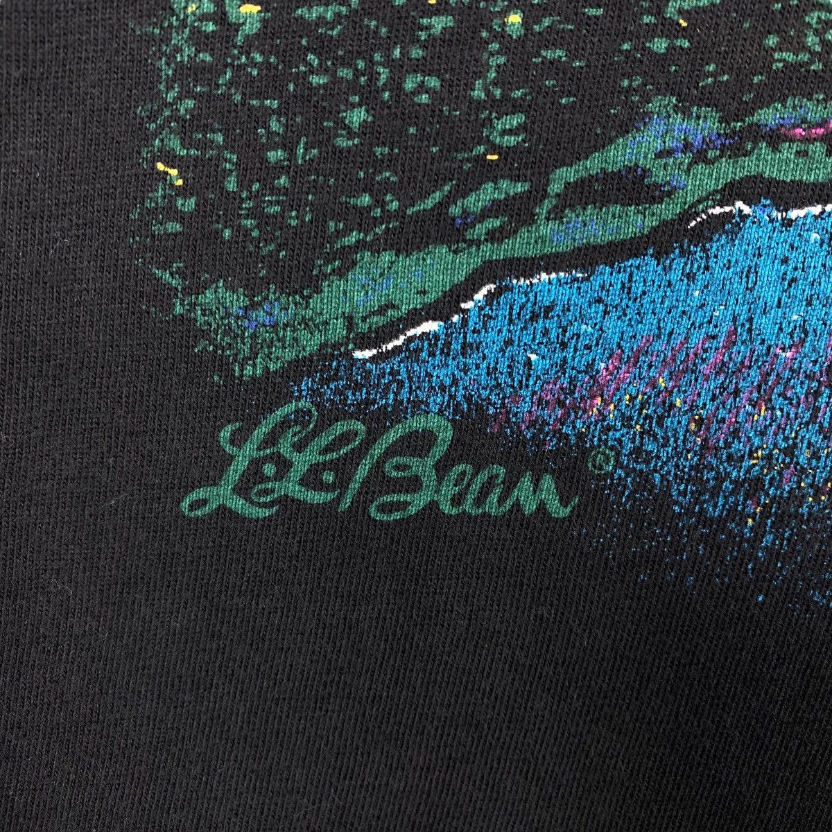 L.L. Bean Vintage 90's L.L. BEAN Night Camp Panorama Graphic Tee Size US M / EU 48-50 / 2 - 3 Thumbnail