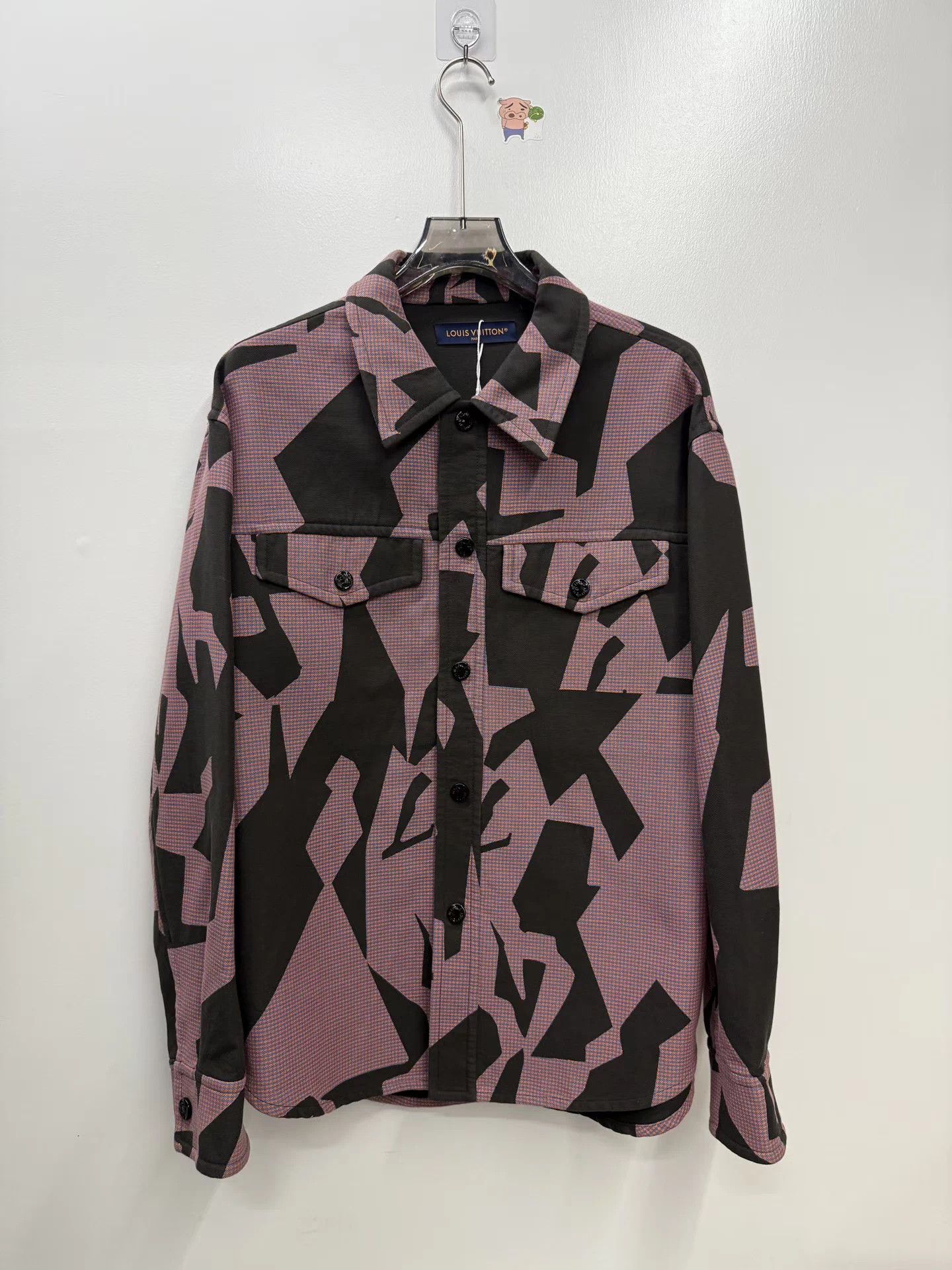 Louis Vuitton LV Pink Mocha Geo Pattern Thick Jacket L VIP Runway Size US L / EU 52-54 / 3 - 1 Thumbnail
