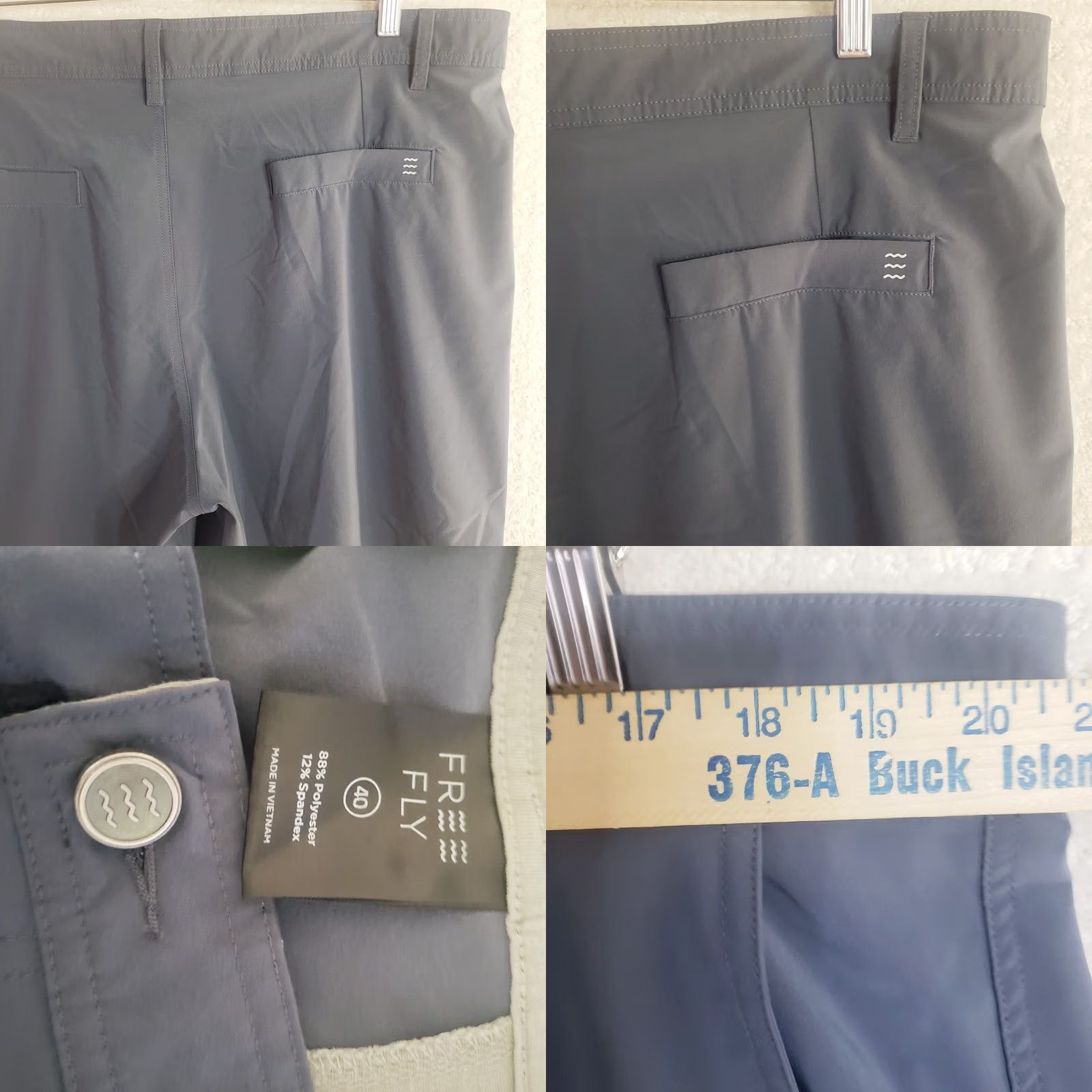 Vintage Free Fly Men 40x8 Dark Gray Performance Fishing Chino Sportswear Shorts Size US 40 / EU 56 - 8 Thumbnail