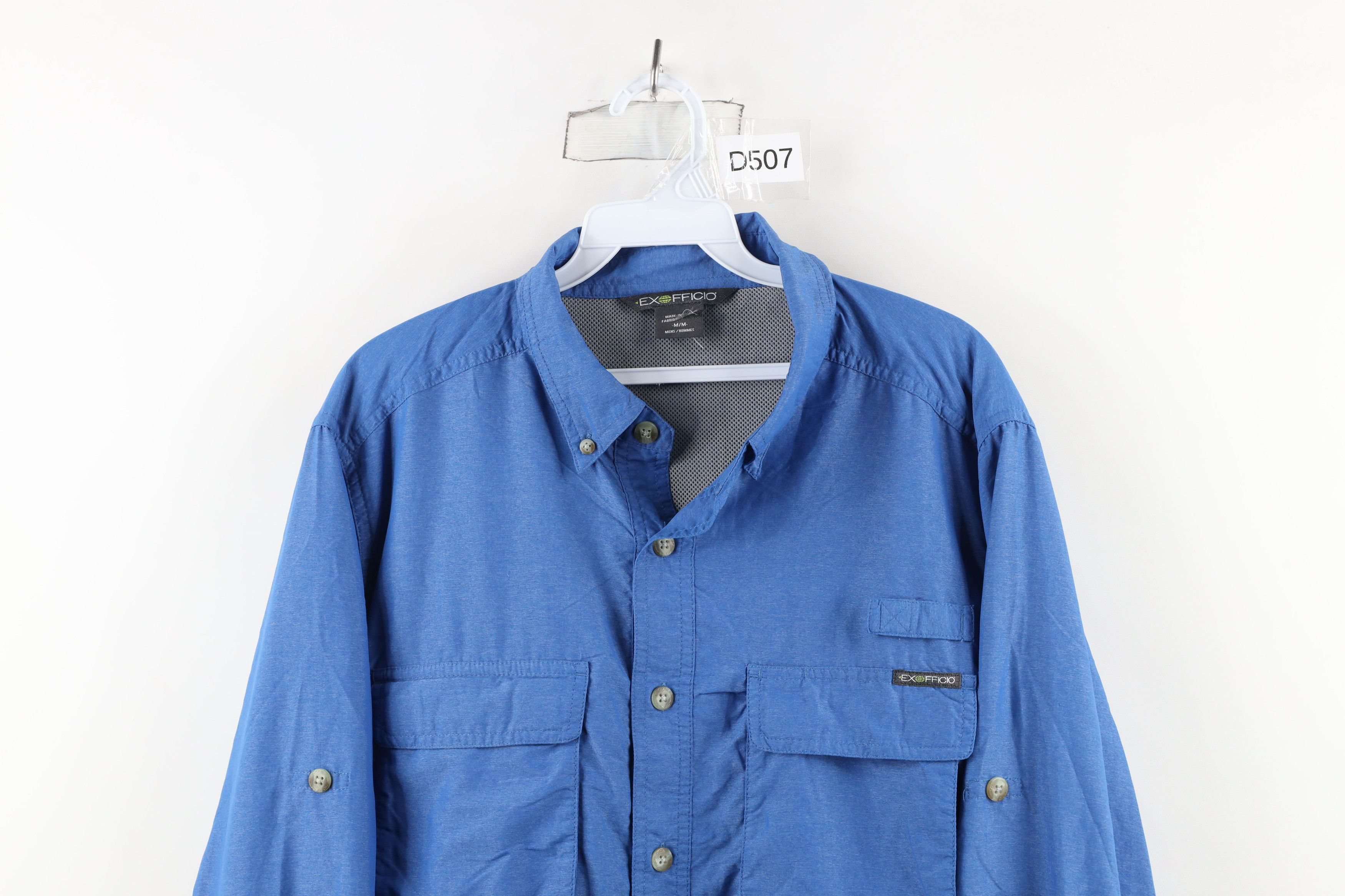 ExOfficio × Vintage ExOfficio Hiking Trail Collared Button Down Shirt Blue Size US M / EU 48-50 / 2 - 2 Thumbnail