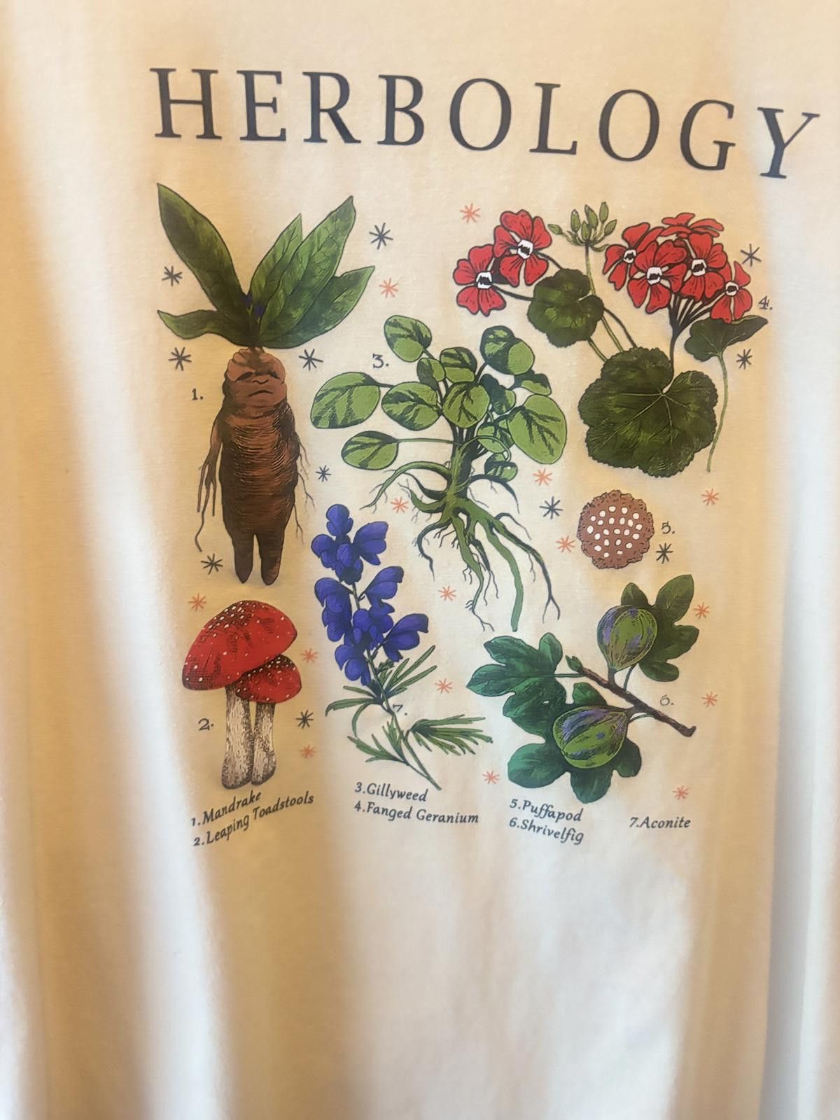 Unknown London Herbology Themed Graphic T-Shirt, Medium Size M / US 6-8 / IT 42-44 - 4 Thumbnail