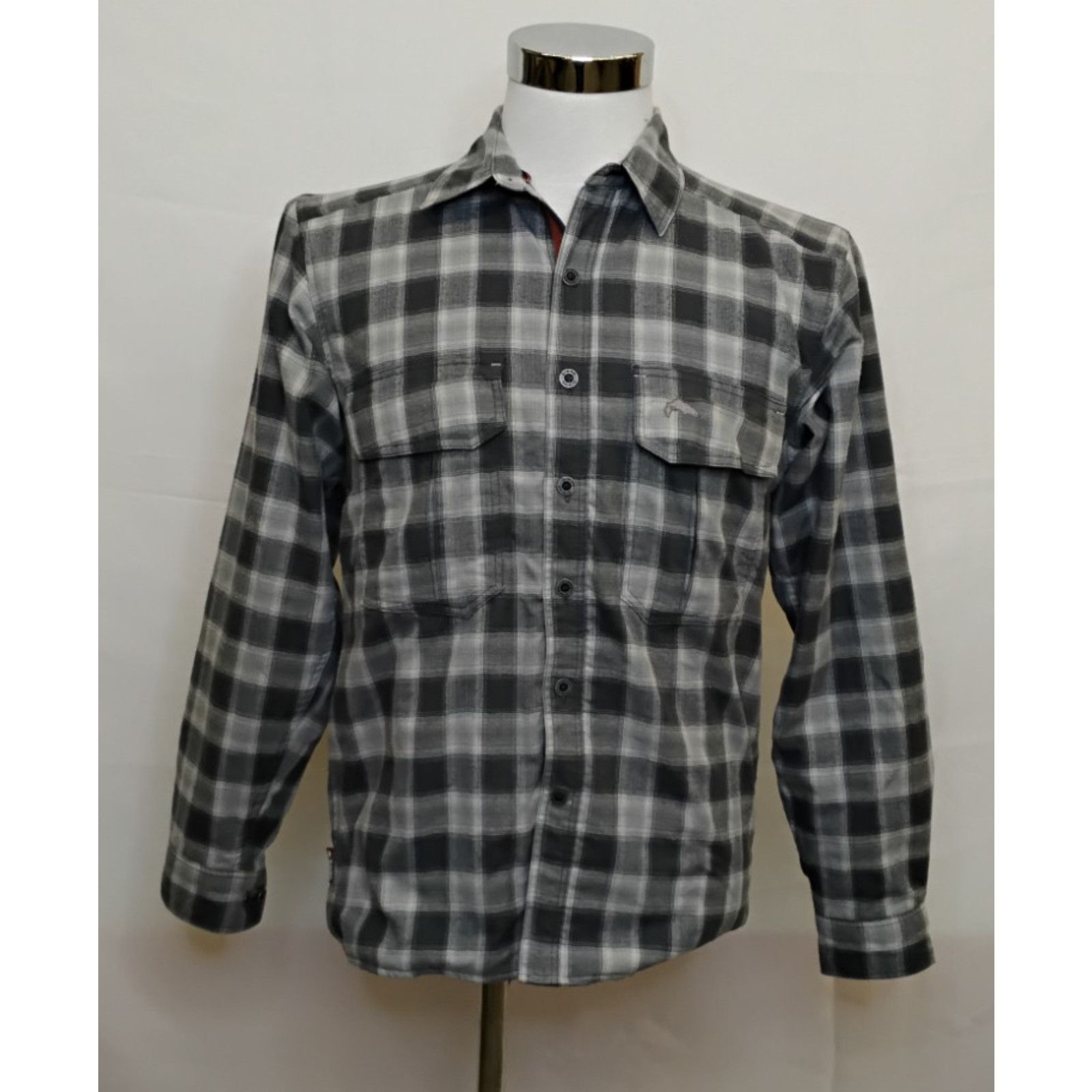 Simms Simms Coldweather Overshirt Men's S Gray Plaid Long Sleeve Size US S / EU 44-46 / 1 - 2 Thumbnail