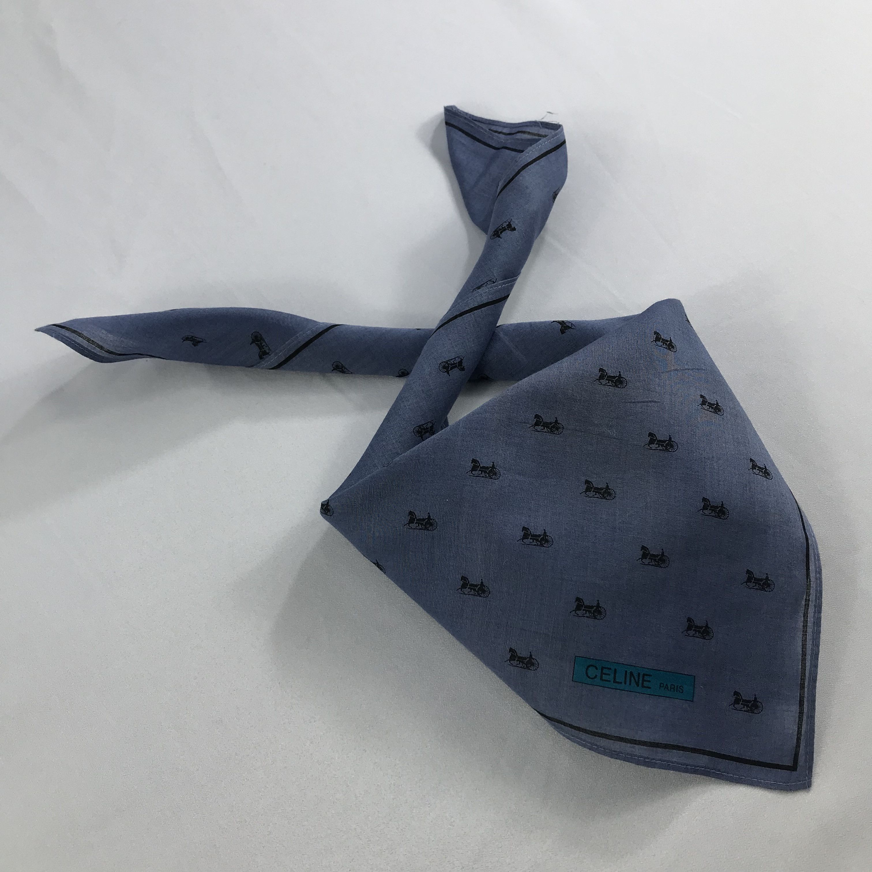 Celine × Vintage Celine Bandana / Handkerchief / Neckerchief - S2622 Size ONE SIZE - 4 Thumbnail