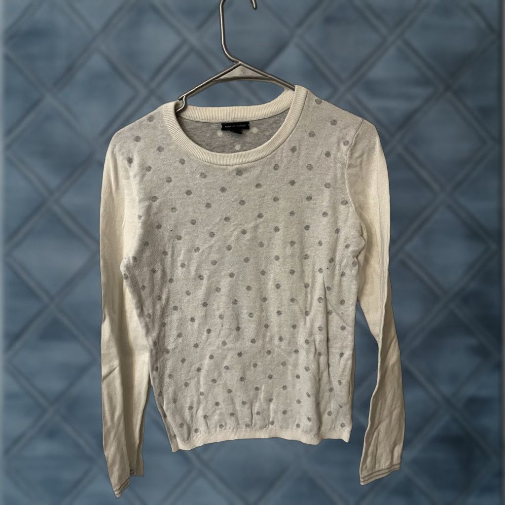 Tommy Hilfiger Tommy Hilfiger Women’s S Small Polka Dot Round Neck Sweater Size S / US 4 / IT 40 - 1 Thumbnail