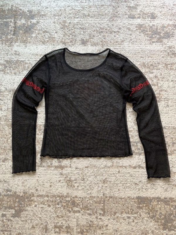Other Y2K Tribal Mesh Vintage 2000s Top Women’s Avant Garde Opium Size S / US 4 / IT 40 - 4 Thumbnail