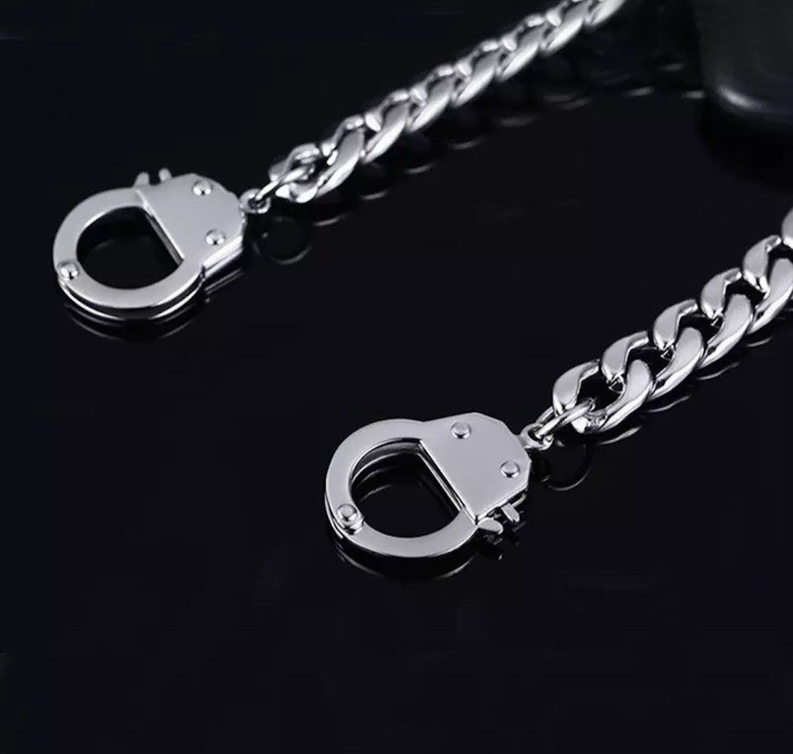 Jewelry Stainless Steel Handcuffs Bracelet Size ONE SIZE - 4 Thumbnail