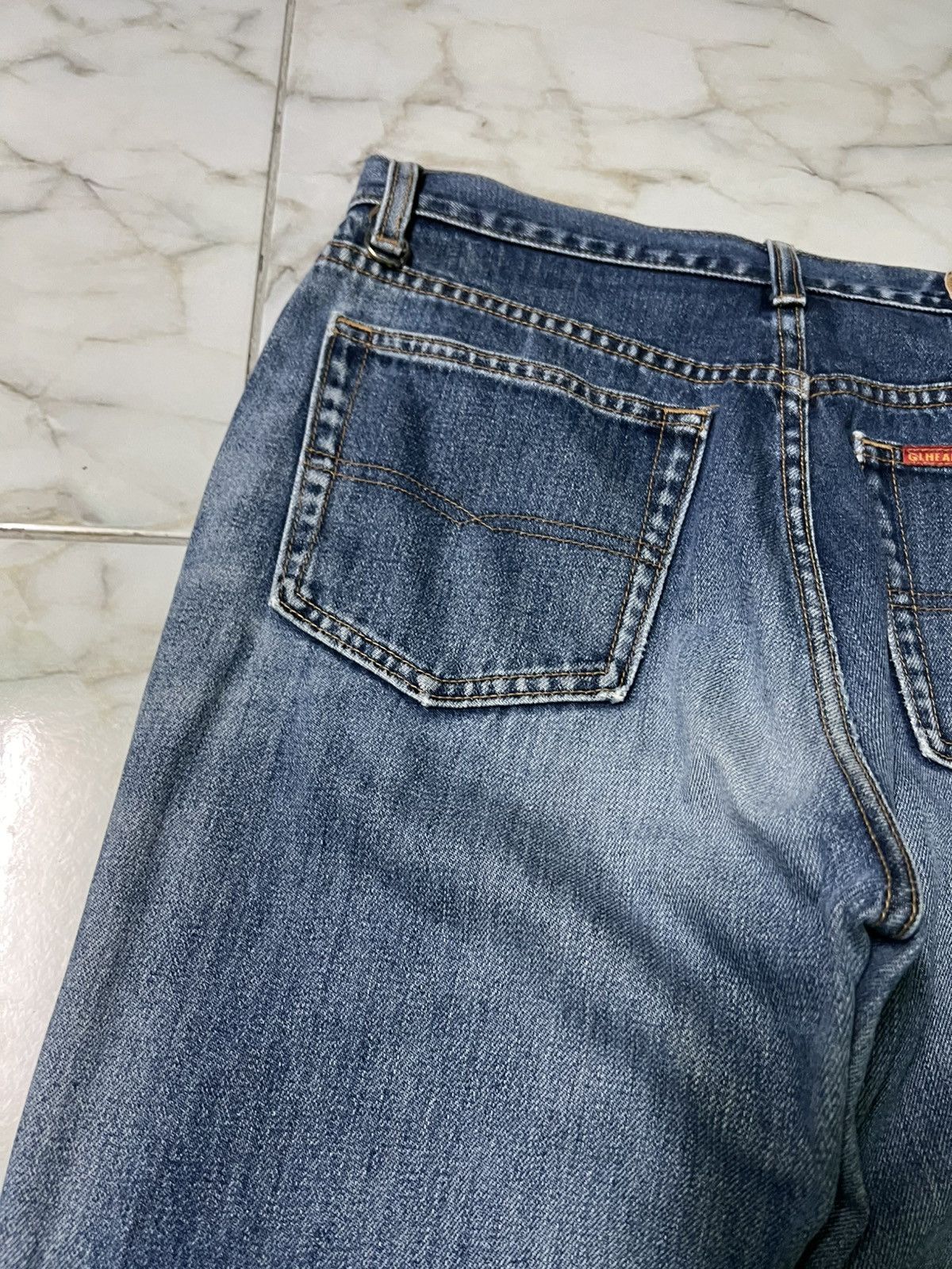 If Six Was Nine × Japanese Brand 💥BAGGY💥VINTAGE 90’s GL HEART DISTRESSED JEAN Size US 31 - 8 Thumbnail