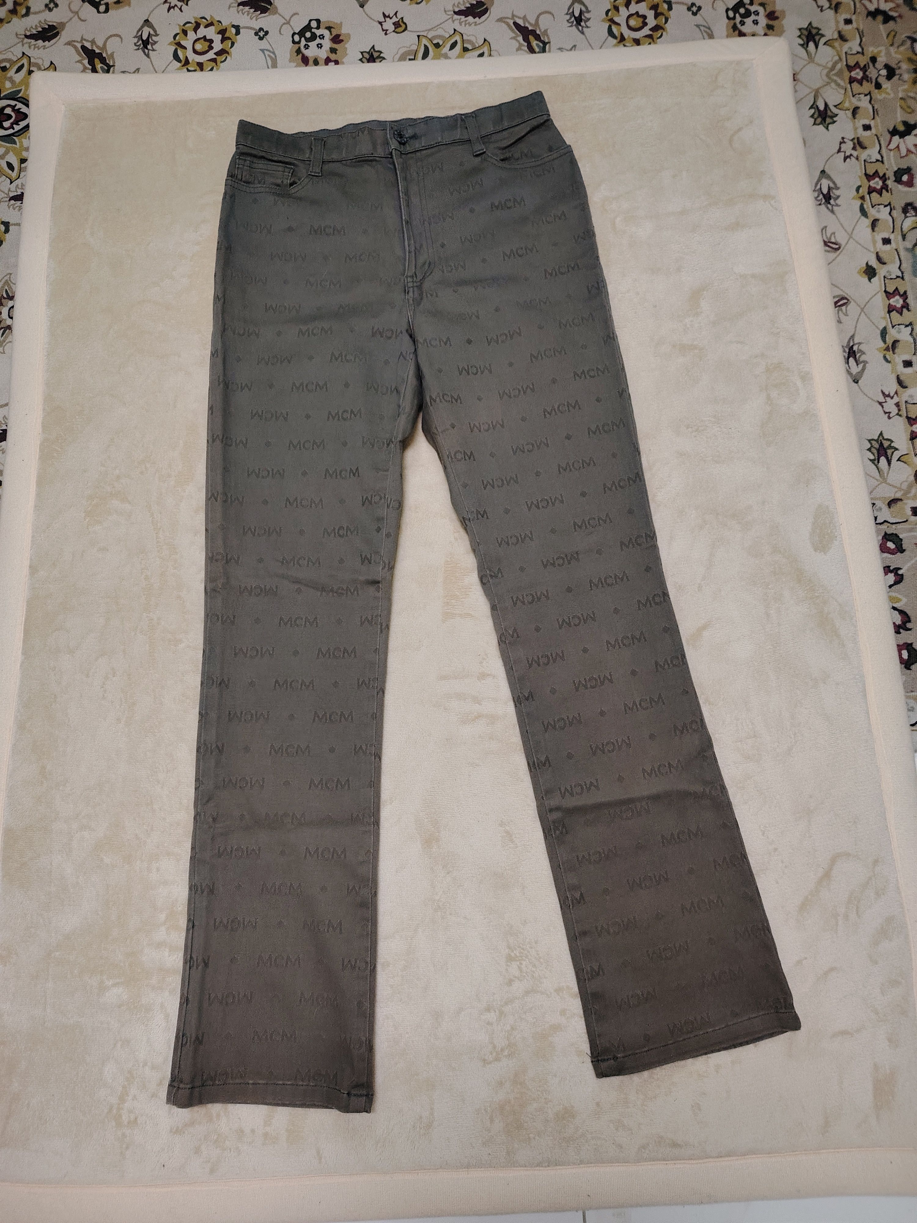 MCM VINTAGE MCM LEGERE MONOGRAM STRETCHABLE JEANS SUN FADED Size US 29 - 3 Thumbnail