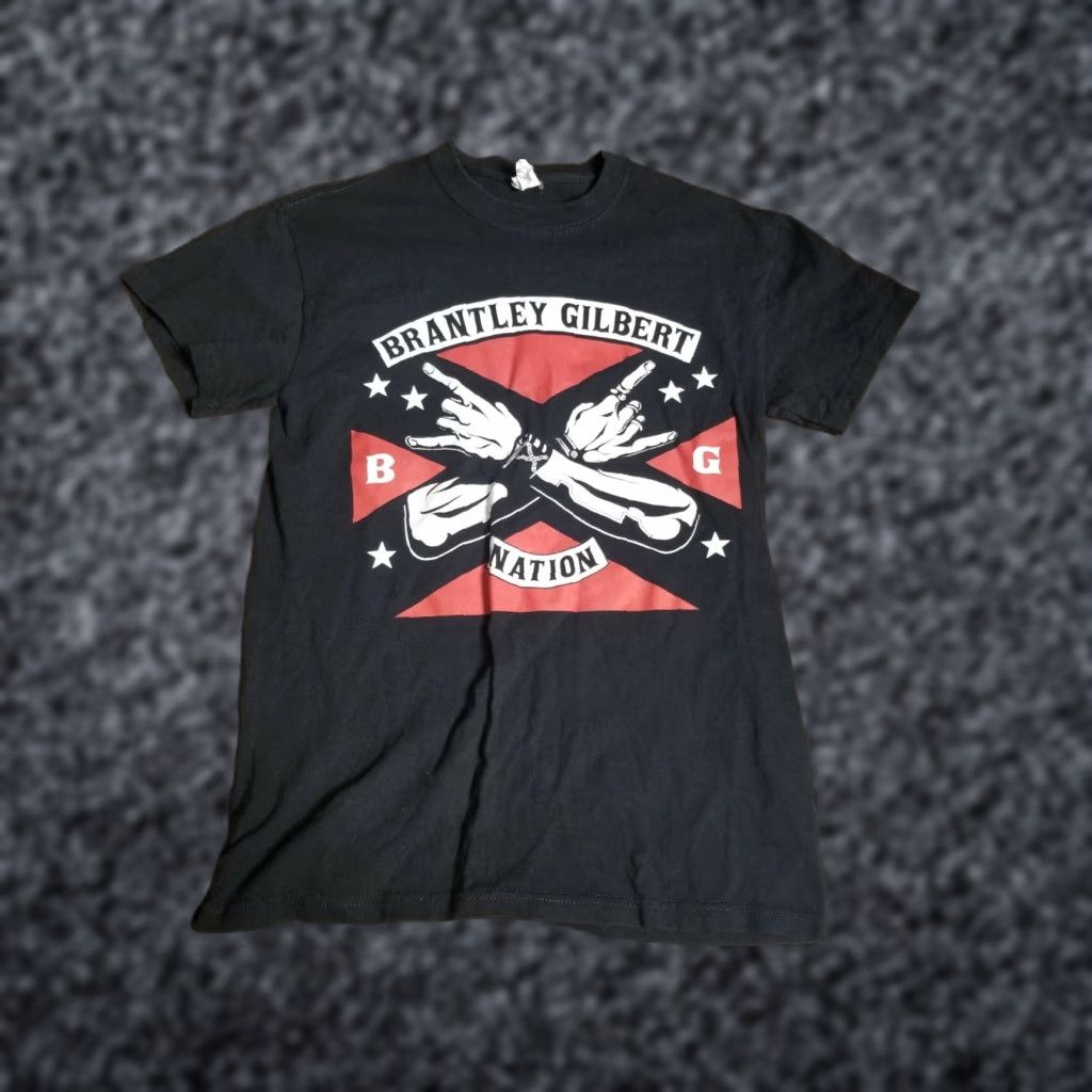 Gildan Brantley Gilbert Stone Cold Country By The Grace of God T Shirt 2 Sided Mens S Size US S / EU 44-46 / 1 - 1 Thumbnail