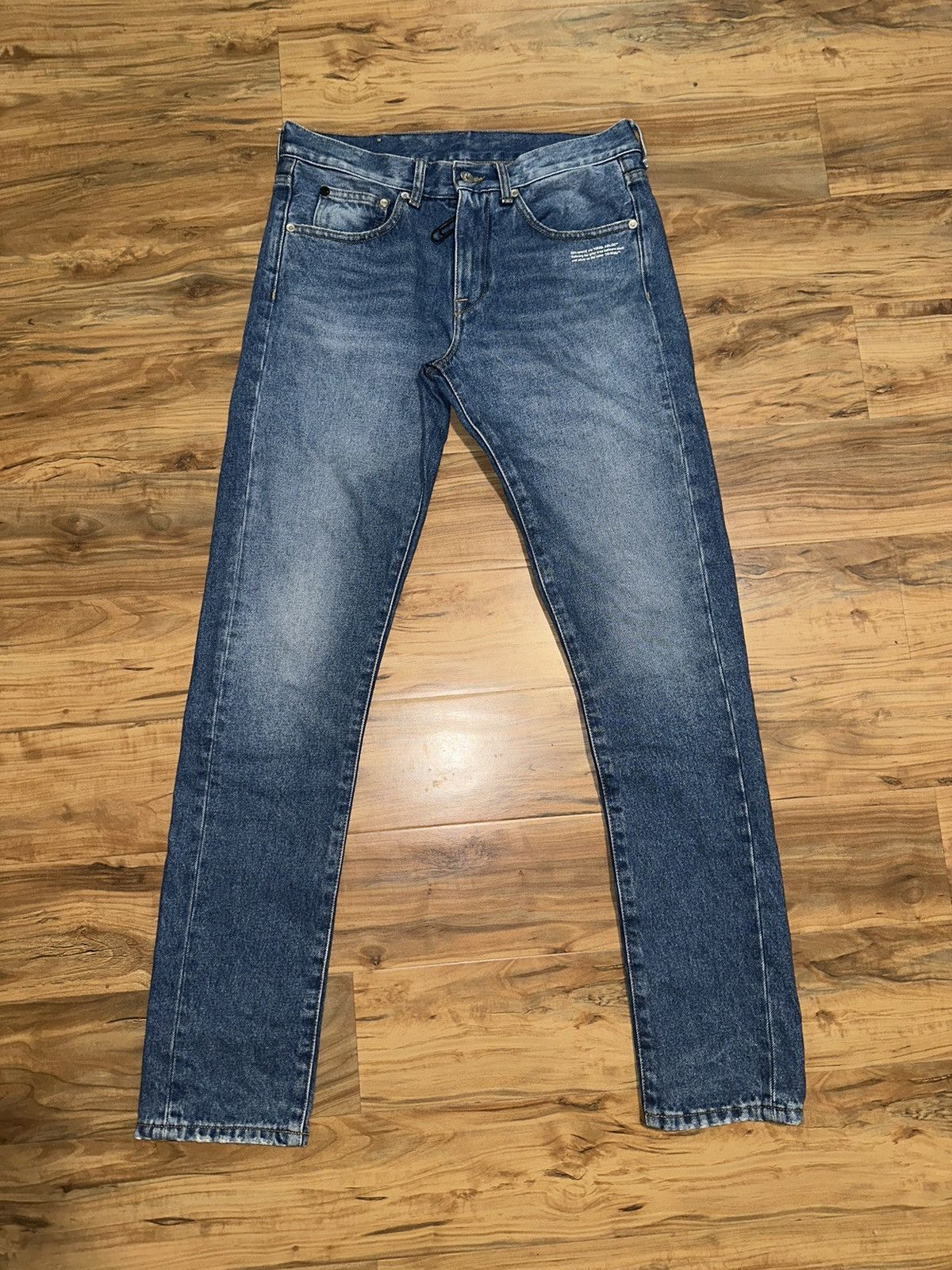 Off-White Off White Paper Clip Zipper Denim Size US 30 / EU 46 - 1 Thumbnail