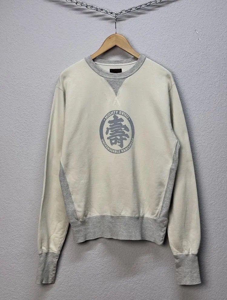Evisu × Japanese Brand × Vintage Evisu Vintage Sweatshirt Style Faded Effect Big Logo Y2K Size US M / EU 48-50 / 2 - 1 Thumbnail