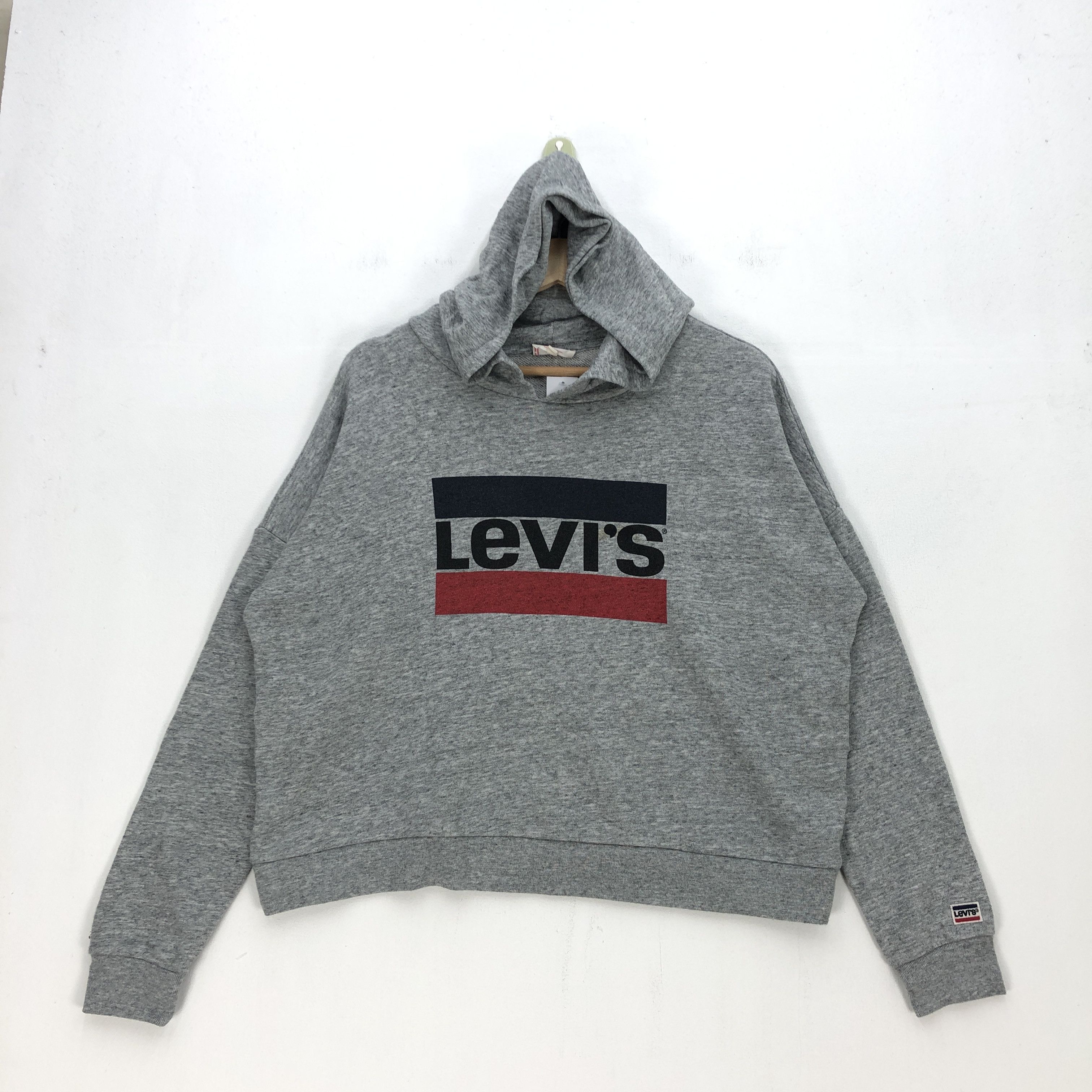 Levi's × Vintage Levis Hoodie Sweater Crop Top Levi's Sweatshirt Jumper Size US L / EU 52-54 / 3 - 1 Thumbnail