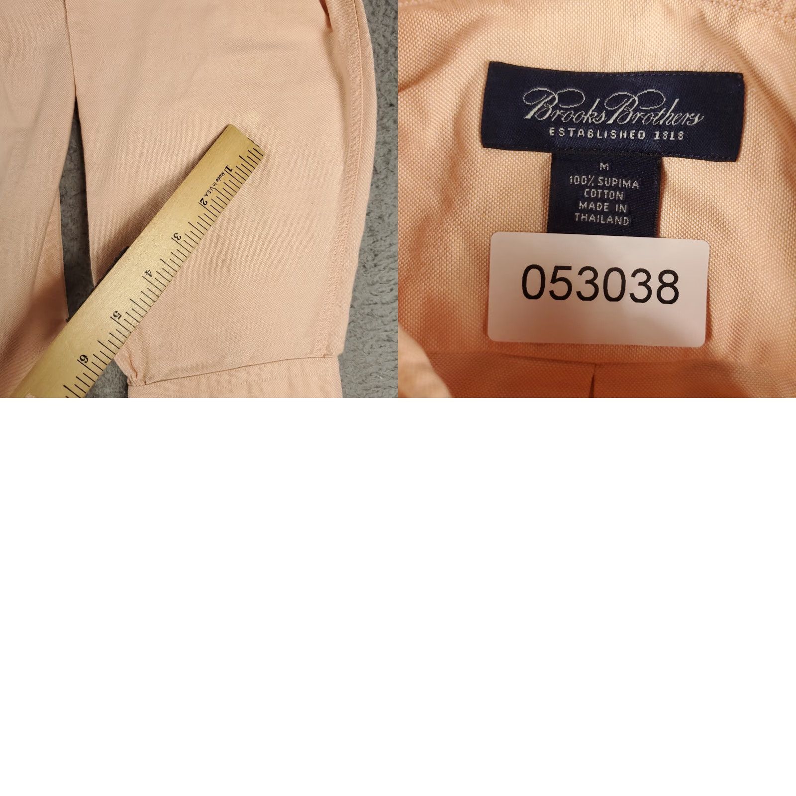 Brooks Brothers BROOKS BROTHERS Shirt Mens M Orange Button-Down Casual Button-Up Solid 100% Cotton Modern Preppy 90s? Size US M / EU 48-50 / 2 - 8 Thumbnail