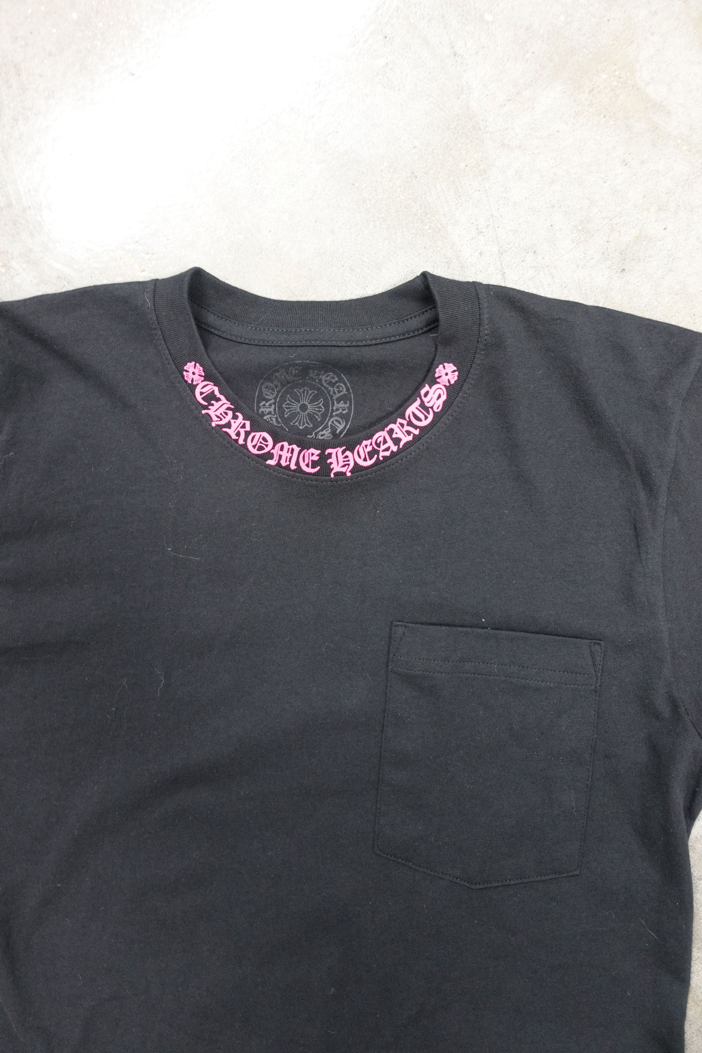 Chrome Hearts CHROME HEARTS POCKET CREW LONG SLEEVE T SHIRT BLACK PINK Size US XL / EU 56 / 4 - 4 Thumbnail