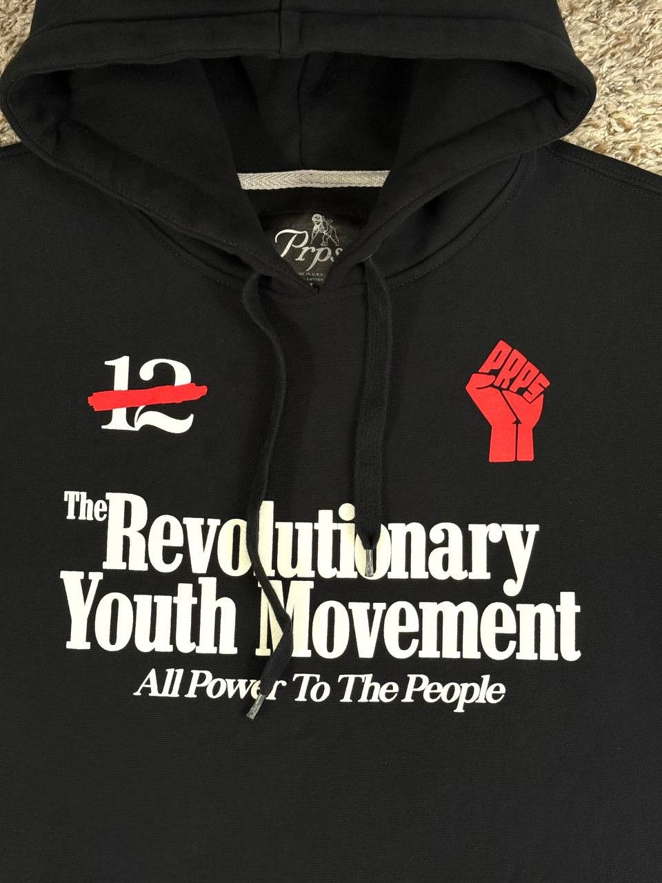 Prps PRPS Revolutionary Youth Movement Hoodie Black Size US XL / EU 56 / 4 - 4 Thumbnail