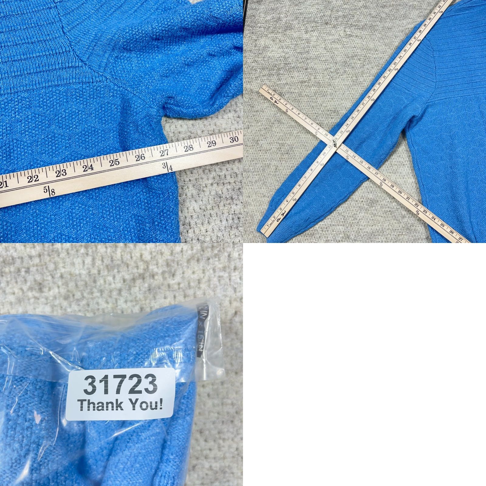 Southern Proper Southern Proper Sweater Men 4X Light Blue Pullover Knit 1/4 Zip Mock Neck Casual Workwear Big & Tall Shirt Size US XXL / EU 58 / 5 - 9 Thumbnail