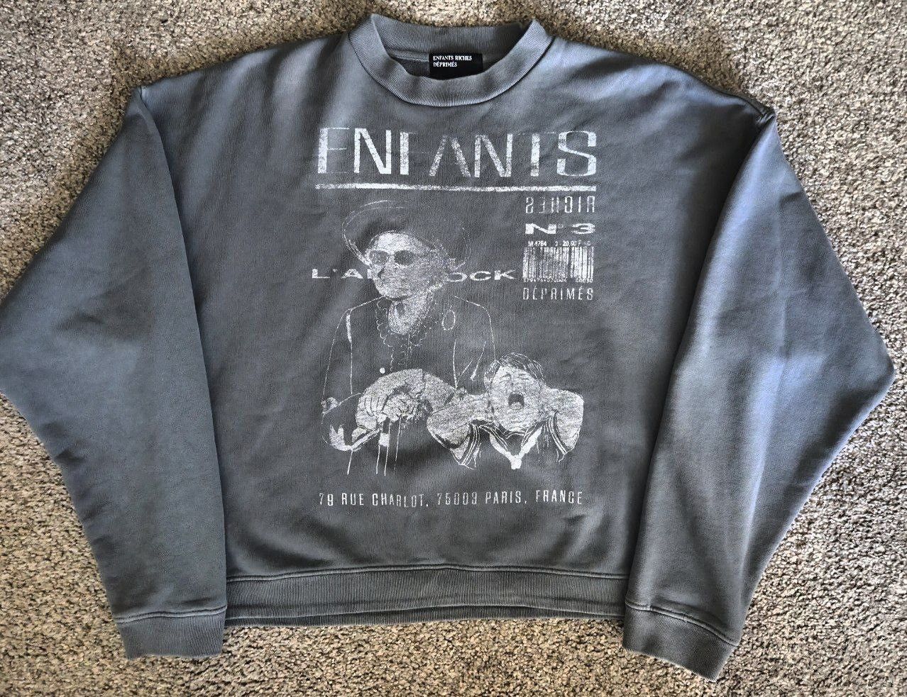 Enfants Riches Deprimes SS23 Distressed Grey Sweatshirt