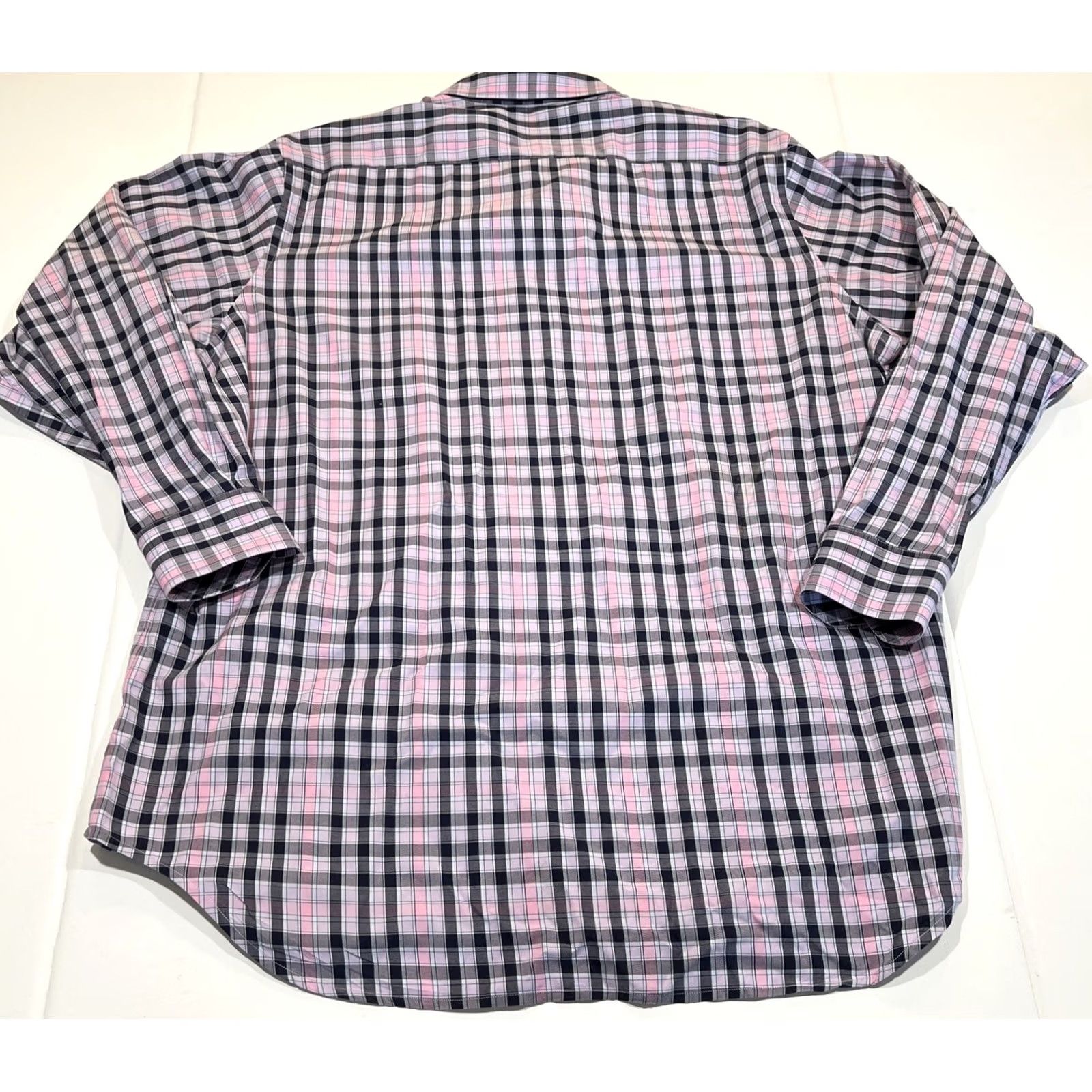 Tailorbyrd Tailorbyrd Shirt Men XXL Button-Down Long Sleeve Plaid Pink Black Check Size US XL / EU 56 / 4 - 3 Thumbnail