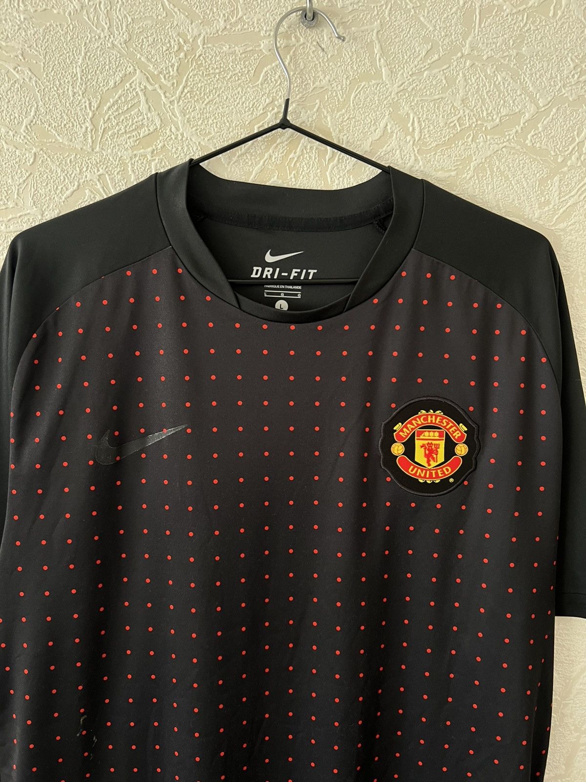 Vintage NIKE MANCHESTER UNITED TRAINING Football Shirt Soccer Jersey Size US L / EU 52-54 / 3 - 6 Thumbnail