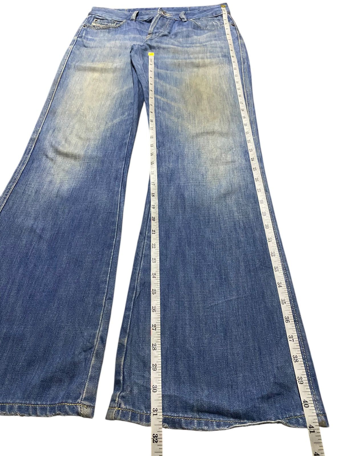 Tornado Mart Vintage Diesel Faded Wash Flare Style Jeans Size US 30 / EU 46 - 13 Thumbnail