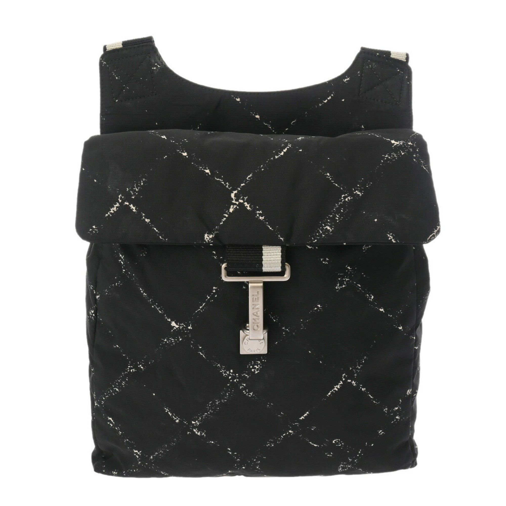 Chanel Chanel Old Travel Line Backpack Black Unisex Nylon