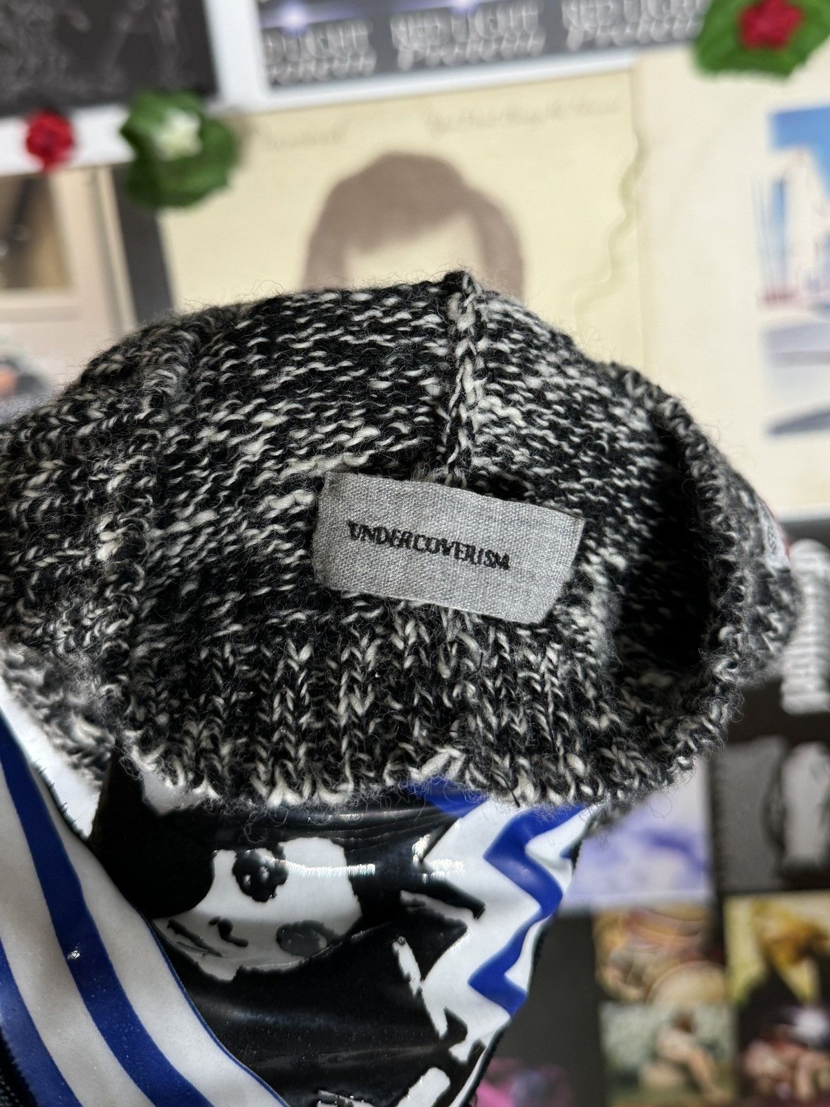 Undercover AW11 "Mirror" See Eat Human Flesh Wool Beanie Size ONE SIZE - 4 Thumbnail