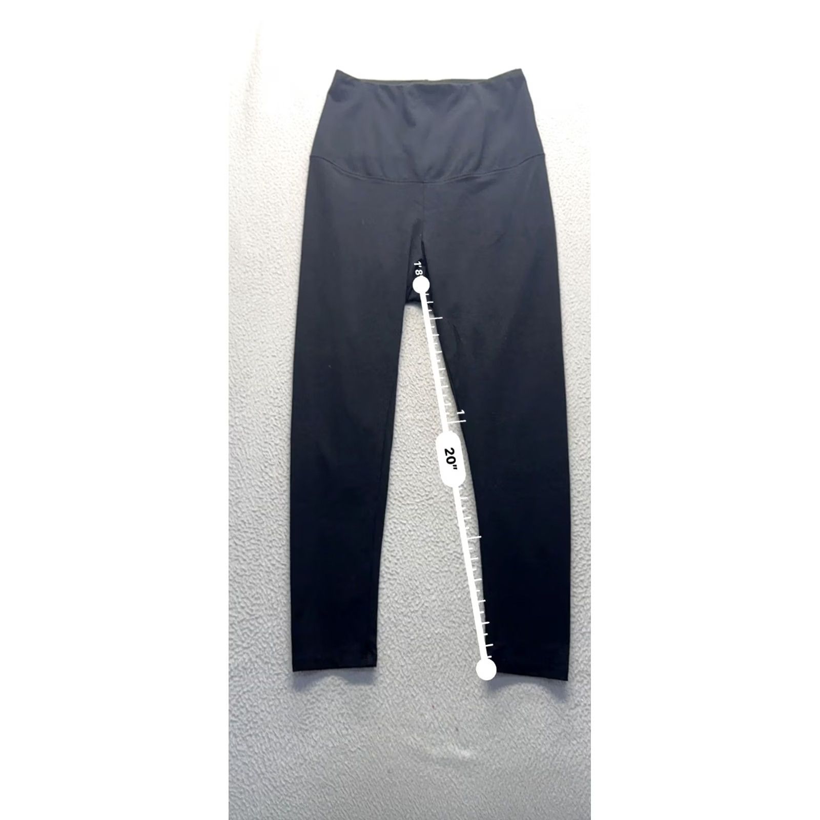 Vintage Motherhood Maternity Leggings - S - Black - High-Waist - 33" Length - Womens Size 28" / US 6 / IT 42 - 7 Thumbnail