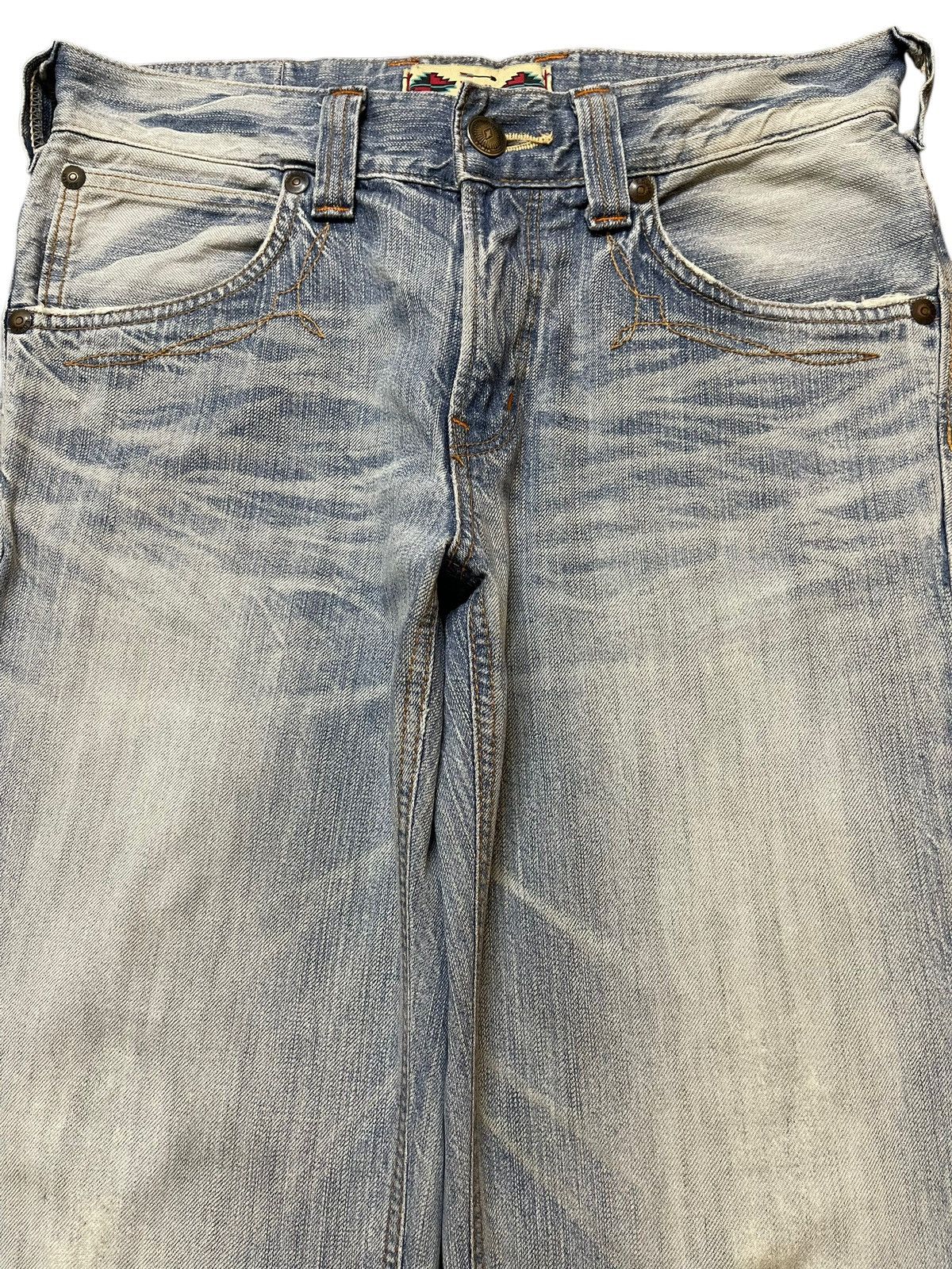 Edwin Edwin XV Exclusive Vintage Light Wash Distress Wide Leg Jean Size US 32 / EU 48 - 3 Thumbnail