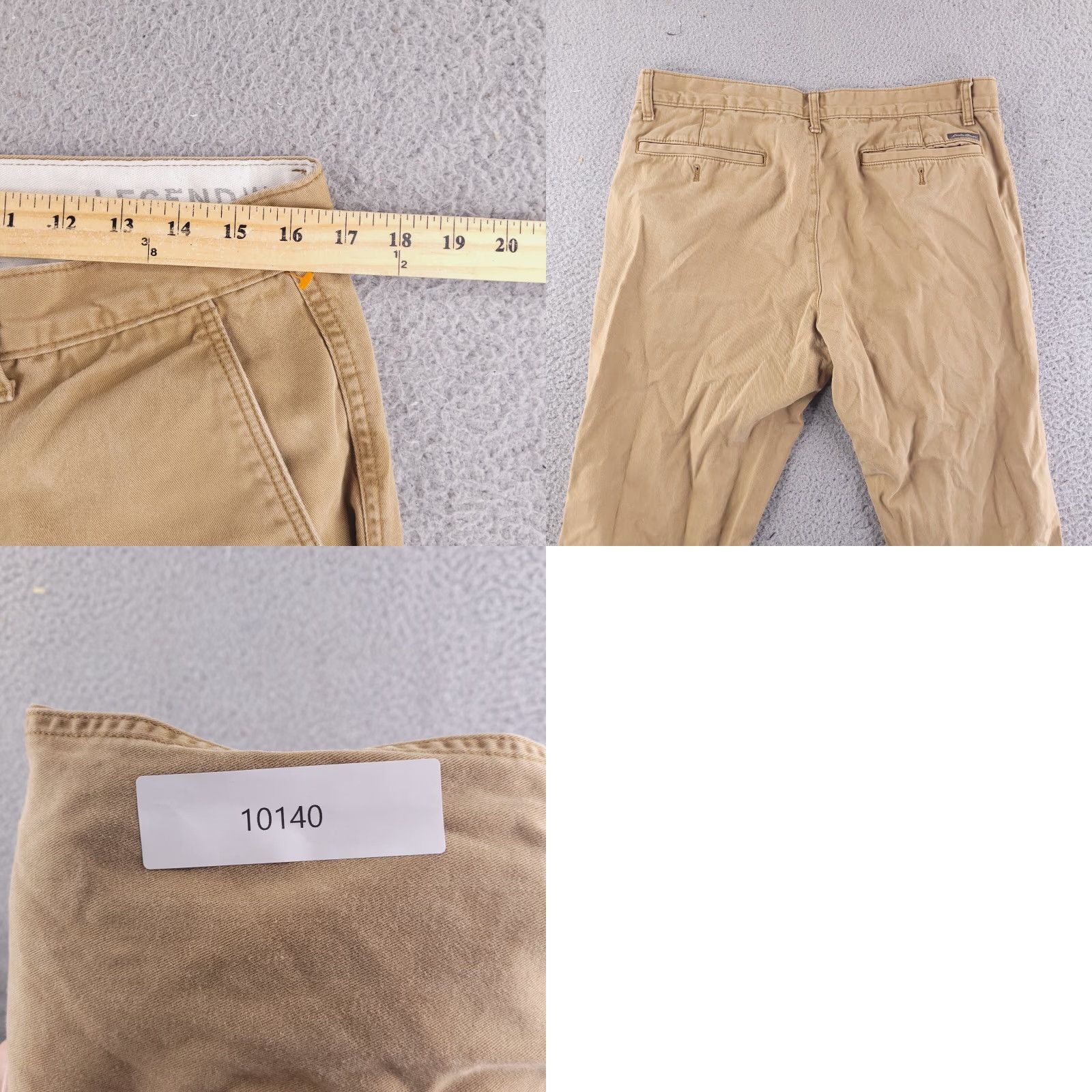 Eddie Bauer Eddie Bauer Pants Mens 33x32 Beige Chino Straight Flat Front Regular Washed Vintage? No Size US 33 - 8 Thumbnail