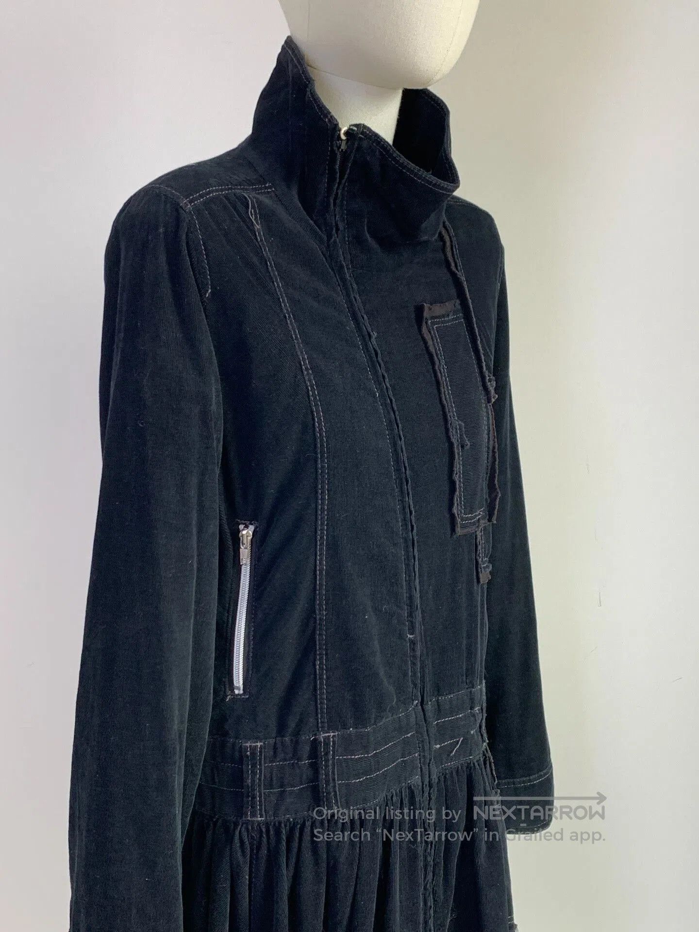 Other Asymmetrical Corduroy Windbreaker Coat. Size M / US 6-8 / IT 42-44 - 3 Thumbnail