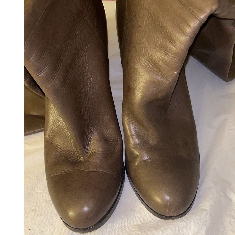 Gucci Gucci Knee High Leather Boots Size: 40C/10 Olive Brown Size US 10 / IT 40 - 3 Thumbnail