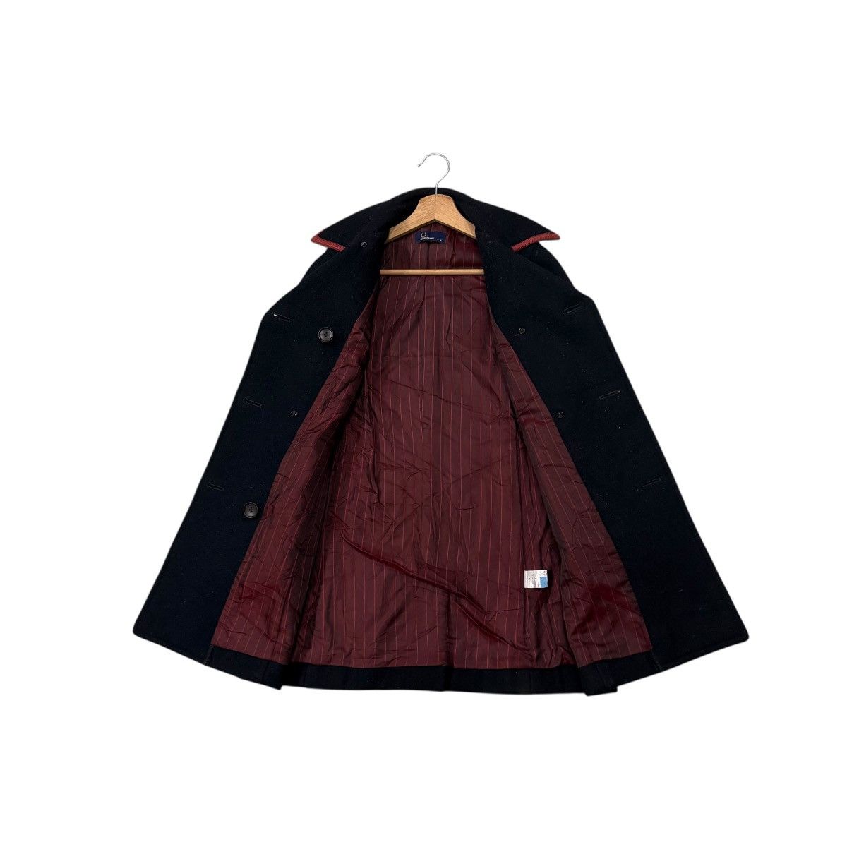 Fred Perry Vintage Fred Perry Wool Double Collar Long Jacket Size M / US 6-8 / IT 42-44 - 17 Thumbnail