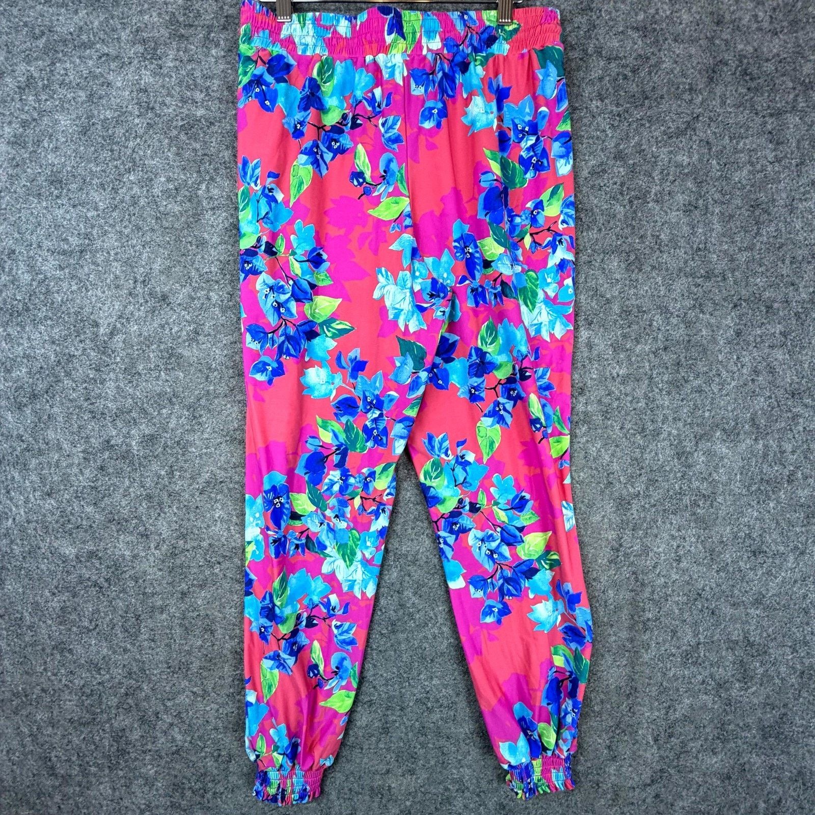 Tommy Bahama Tommy Bahama Jogger Pants Small Pink Blue Hawaiian Resort Size 29" - 2 Thumbnail