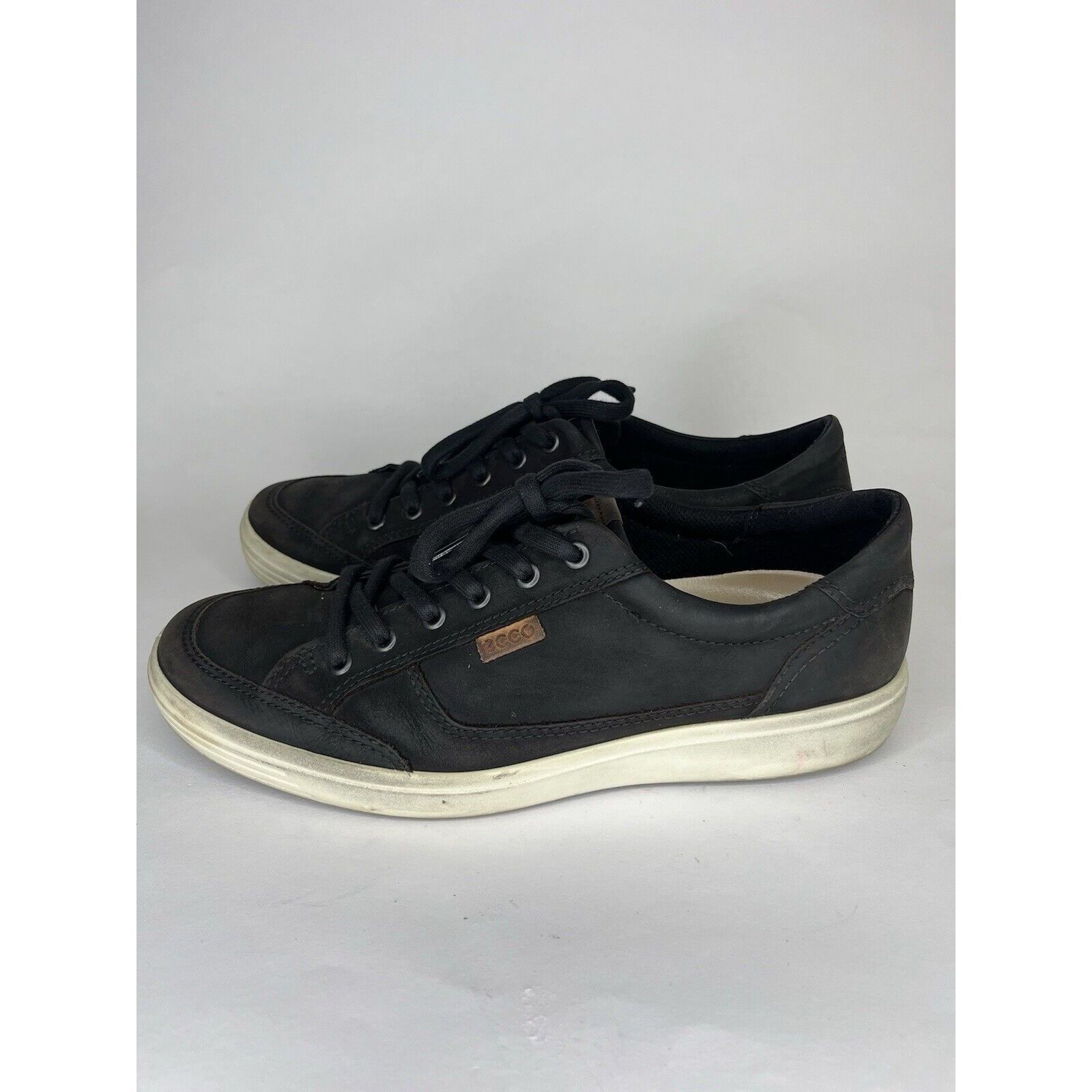 Ecco Ecco Shoes Lace Up Sneakers Men Size 44 US 10.5 Black Leathe Size US 10.5 / EU 43-44 - 8 Thumbnail