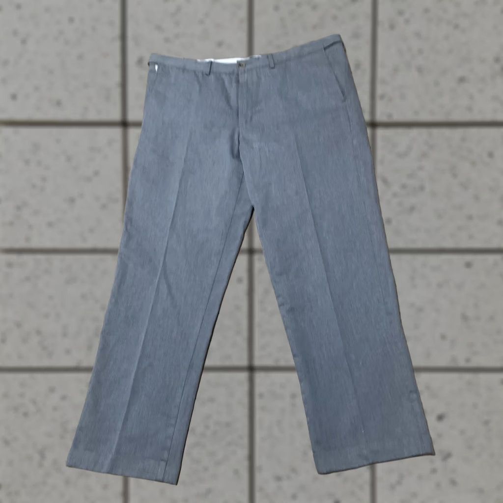 Lands' End Lands' End Gray Pants Mens 36x32 Flat Front Relax Stretch Cotton Work Trousers Pants Mens Gray 90s Preppy School Vintage No Mens Size US 36 / EU 52 - 1 Thumbnail
