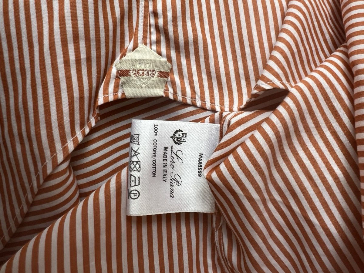 Loro Piana Loro Piana Stripped Brown & White Cotton Long Sleeves XXL Size US XXL / EU 58 / 5 - 10 Thumbnail