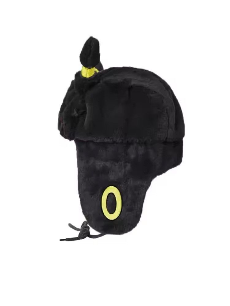 Japanese Brand × Vintage Y2K Cartoon Anime Black Umbreon Ushanka Cute Winter Hat Size ONE SIZE - 3 Thumbnail