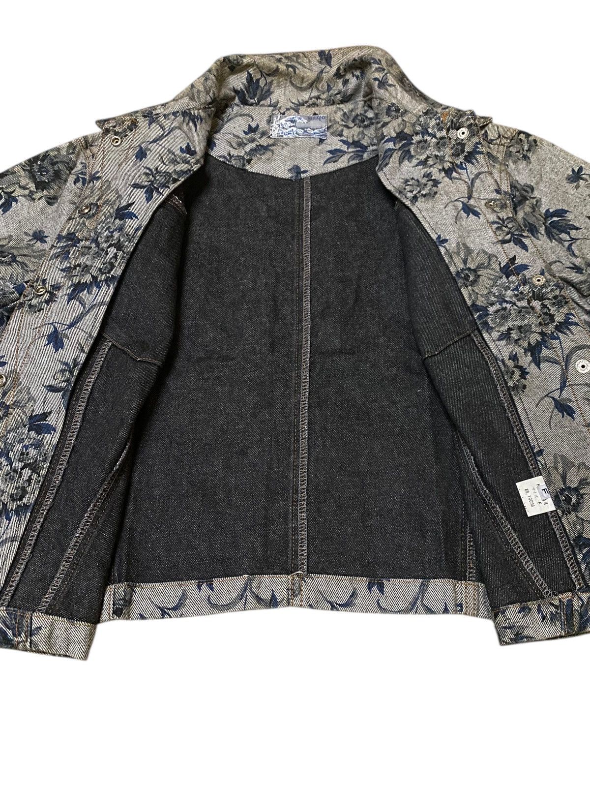 Kenzo Kenzo Vintage 90s Floral Pattern Snap Button Denim Jacket Size S / US 4 / IT 40 - 3 Thumbnail