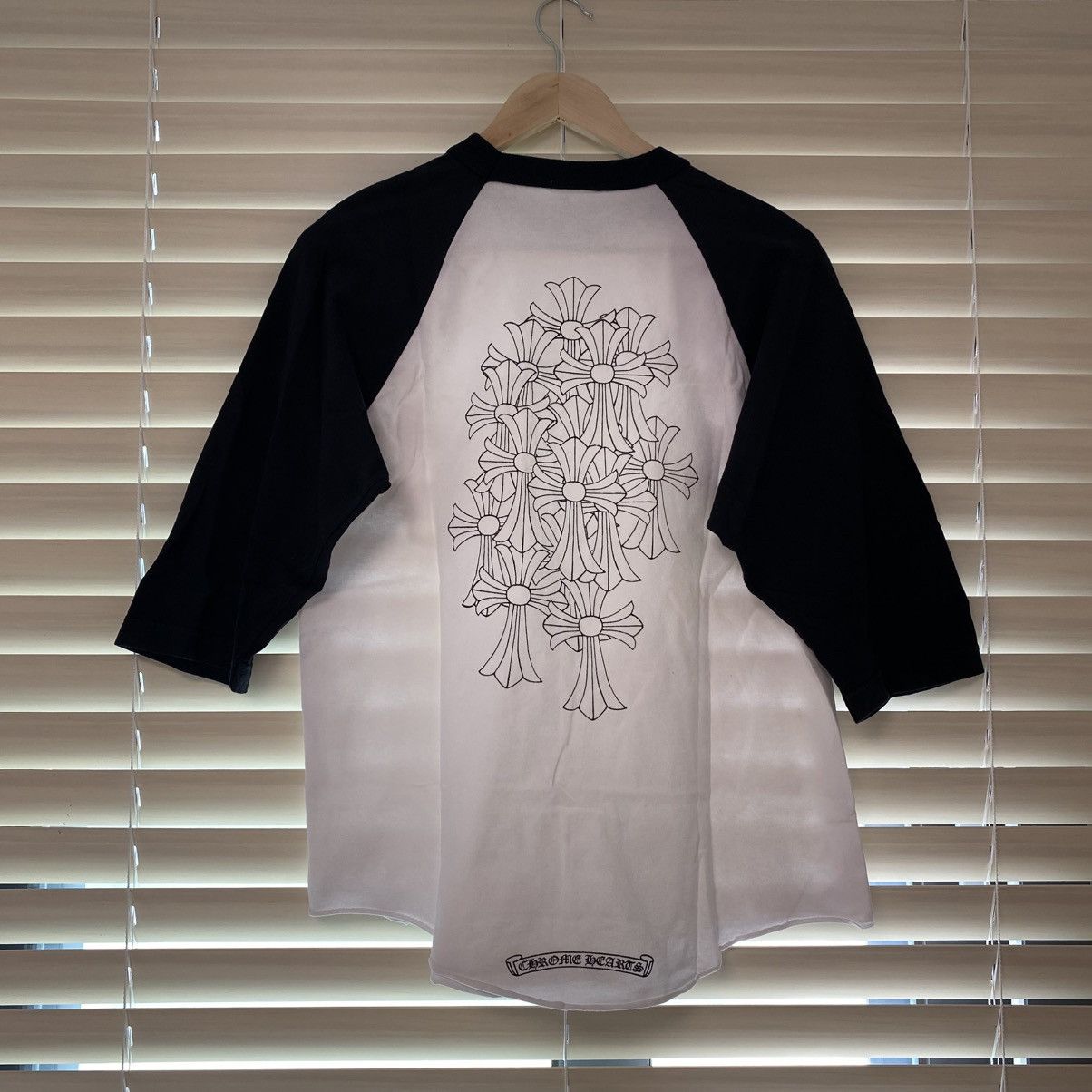 トップス Chrome Hearts print cross raglan tee Chrome Hearts Cross Flame Printing Short Sleeve Tee - SRM