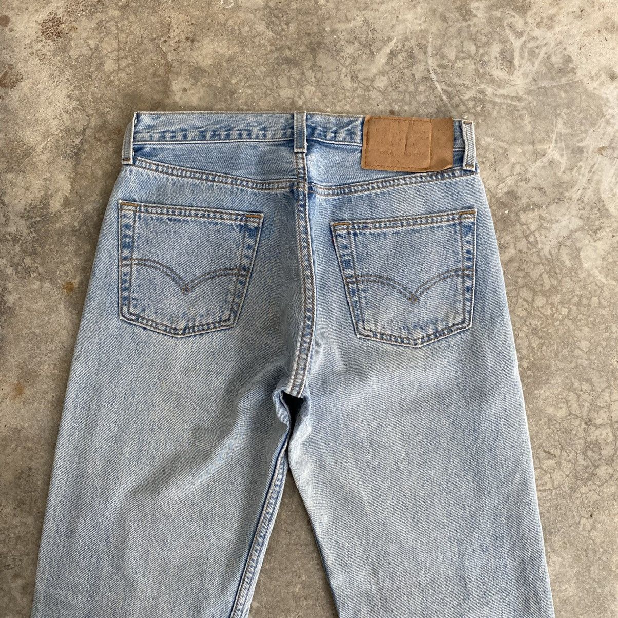 Levi's Size 30x29.5 Vintage 1996 Levis 501 Light Blue Denim Jeans Size US 30 / EU 46 - 10 Thumbnail