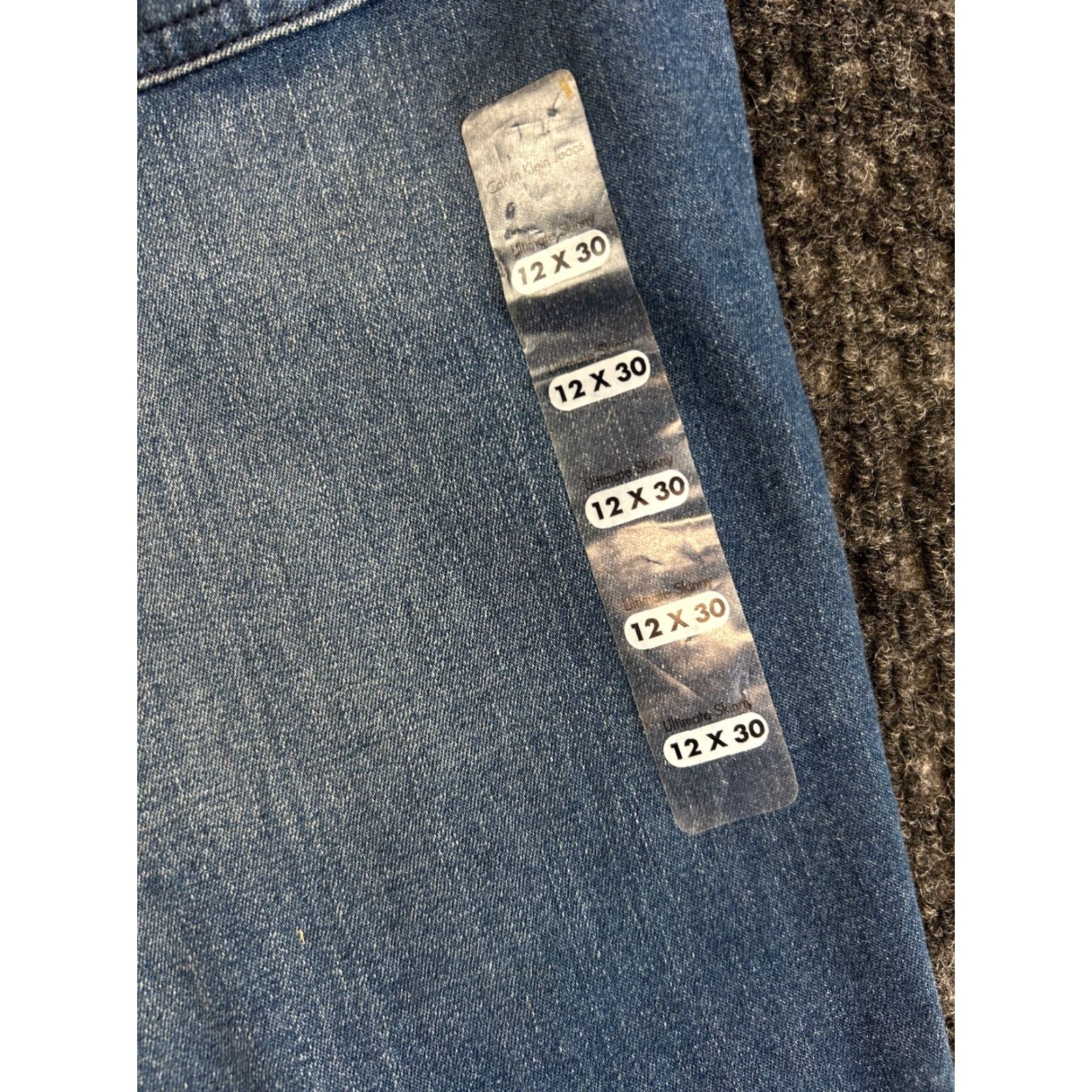 Calvin Klein Calvin Klein Jeans Ultimate Skinny Womens 12 Jeans 30 Blue Slim Fits 5-Pocket Logo ClassicCore Minimalist Fashion Denim Stretch Skinny 360 Star Blue Size 34" / US 12 / IT 48 - 7 Thumbnail