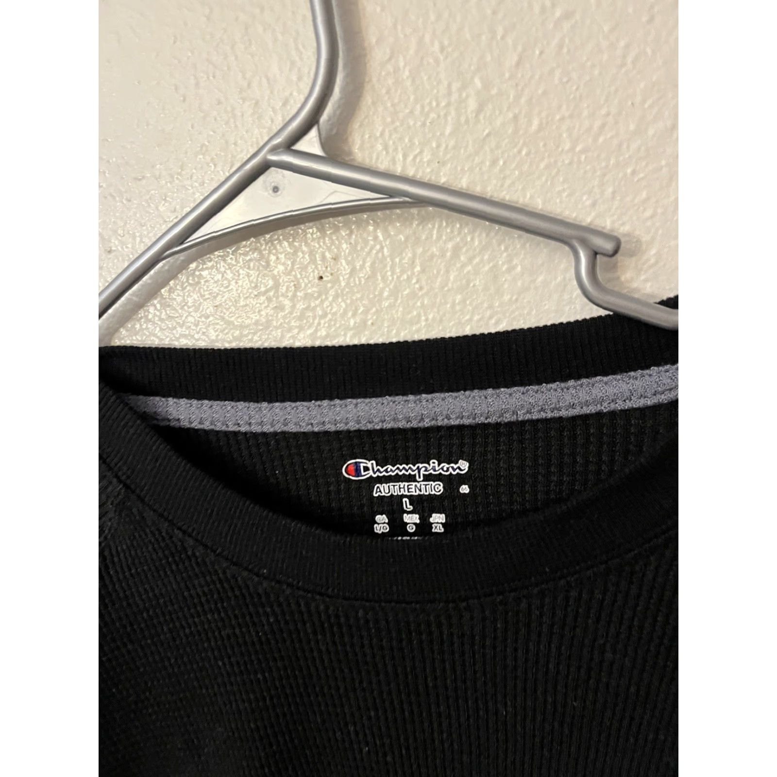 Champion Champion Shirt Men L Black Cotton Knit Casual Logo 90s Hip Hop City Classic Dad Regular Fit T-Shirt Size US L / EU 52-54 / 3 - 3 Thumbnail