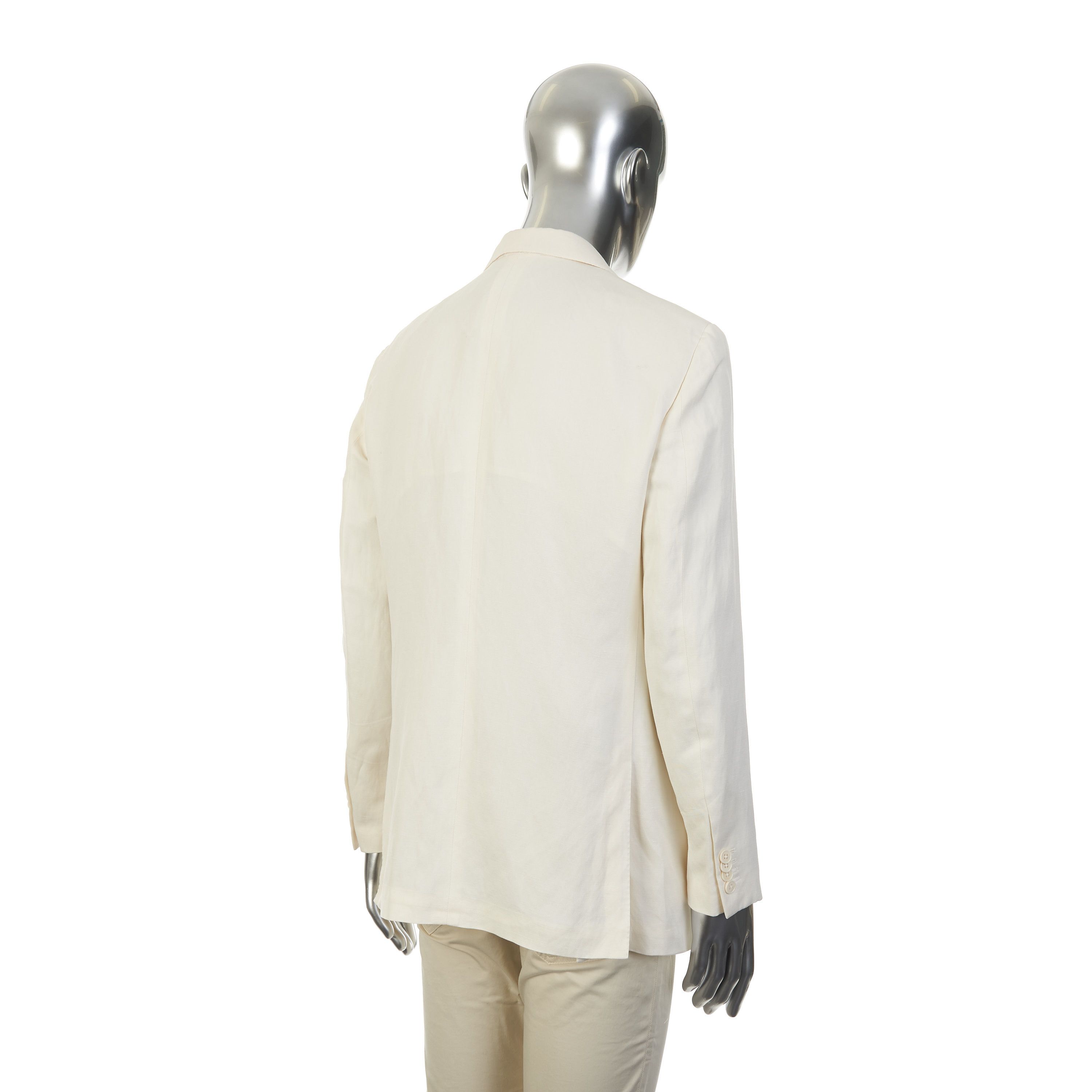 Loro Piana Double-Breasted Blazer Jacket In Silk Linen Size 40R - 7 Thumbnail