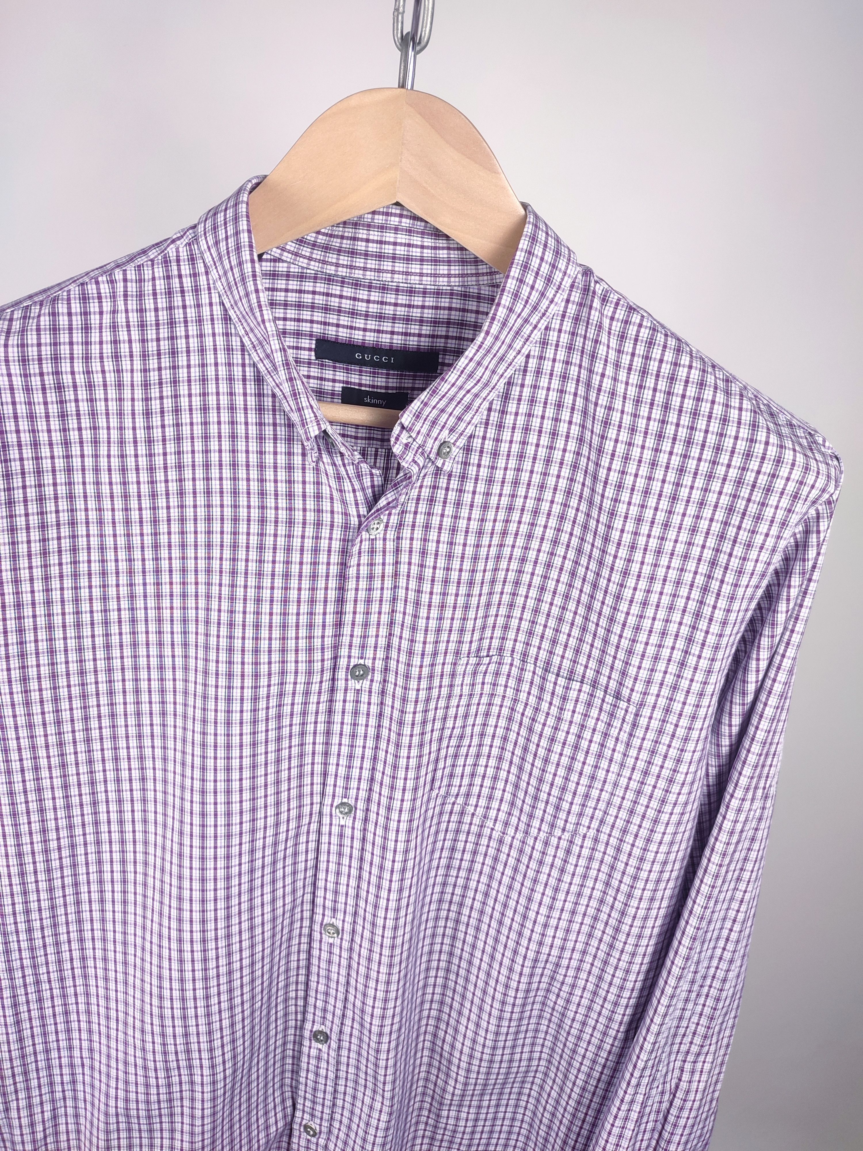 Gucci Gucci Tom Ford GG Logo Checkered Shirt Size US L / EU 52-54 / 3 - 5 Thumbnail
