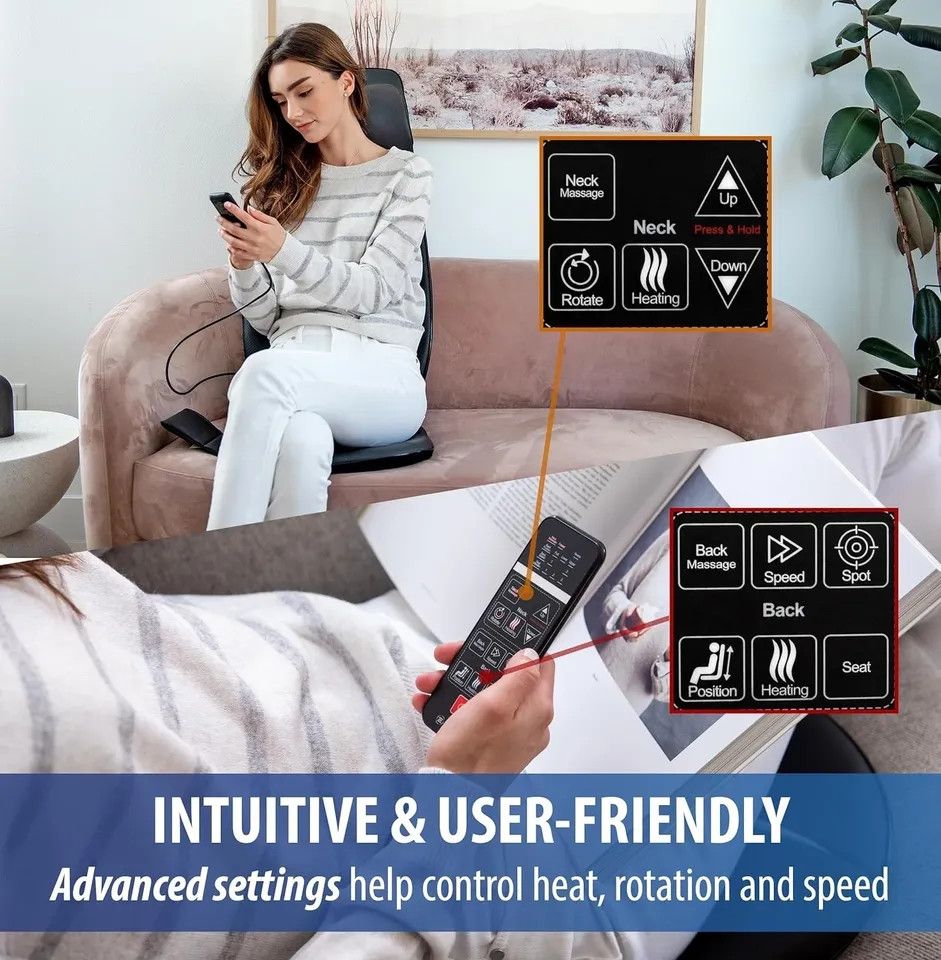 Other Zyllion Shiatsu Neck and Back Massager with Heat for Chair - Size ONE SIZE - 7 Thumbnail